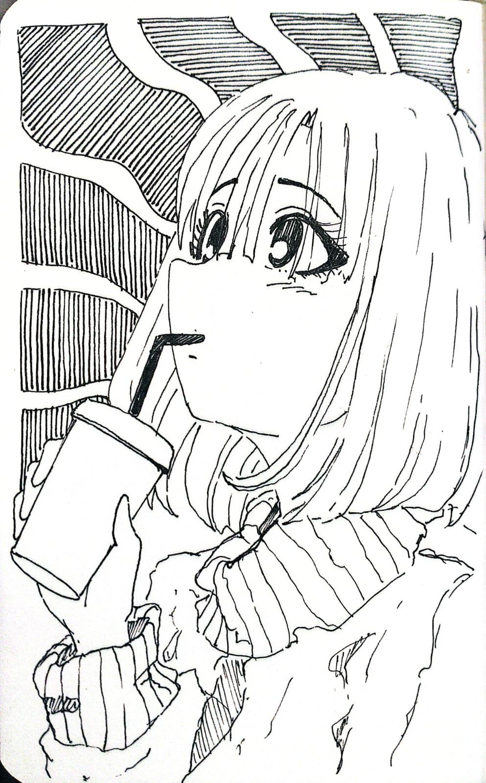 chica bebiendo - image 1 - student project
