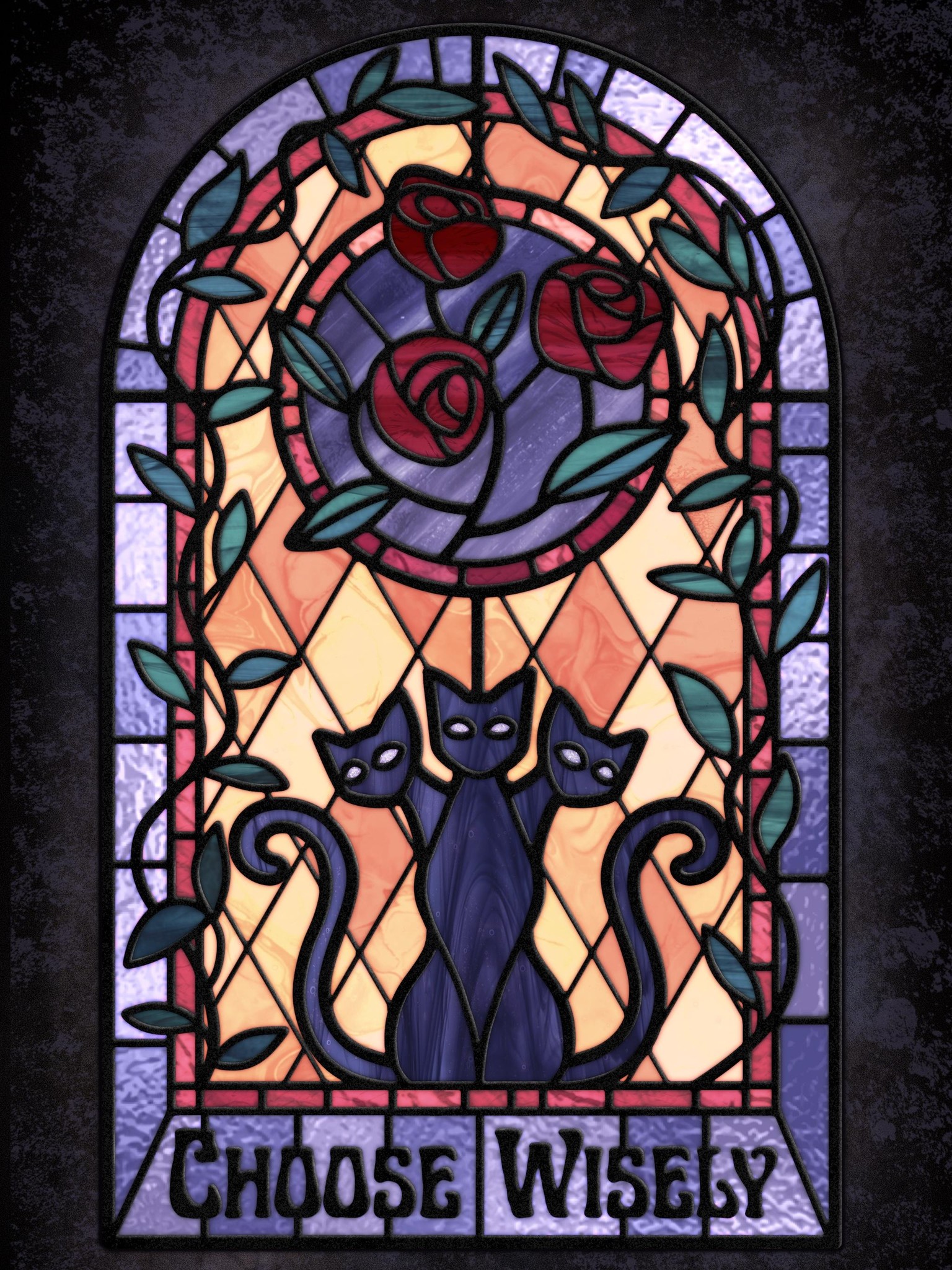 Stained Glass Cat - image 2 - student project