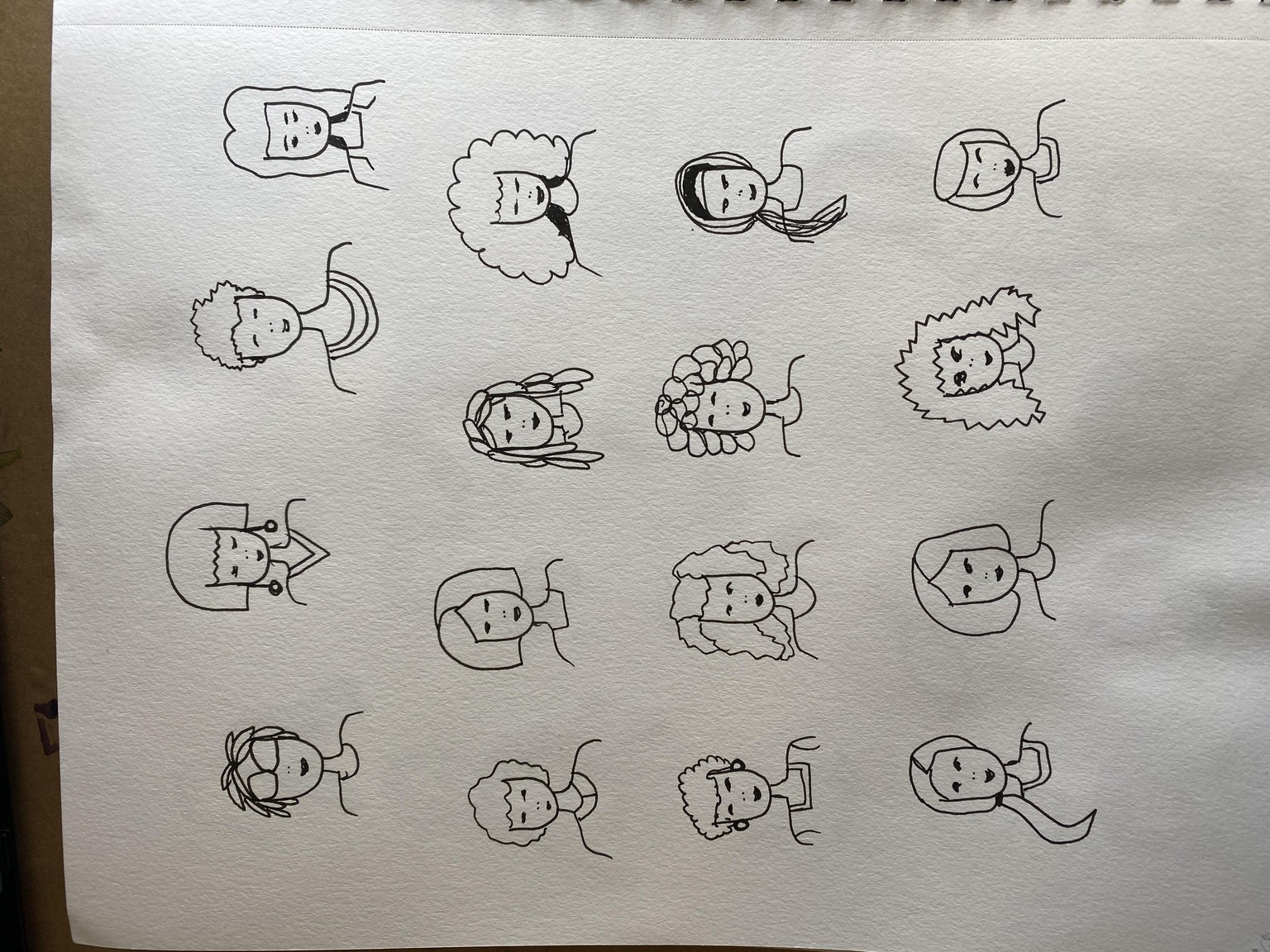 100 face doodles - image 4 - student project