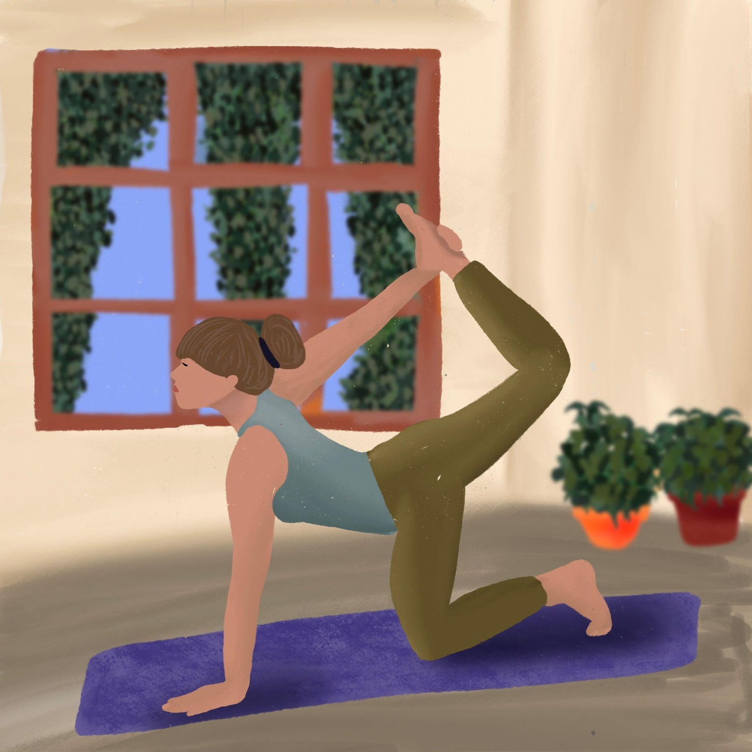 Yoga lady - image 1 - student project