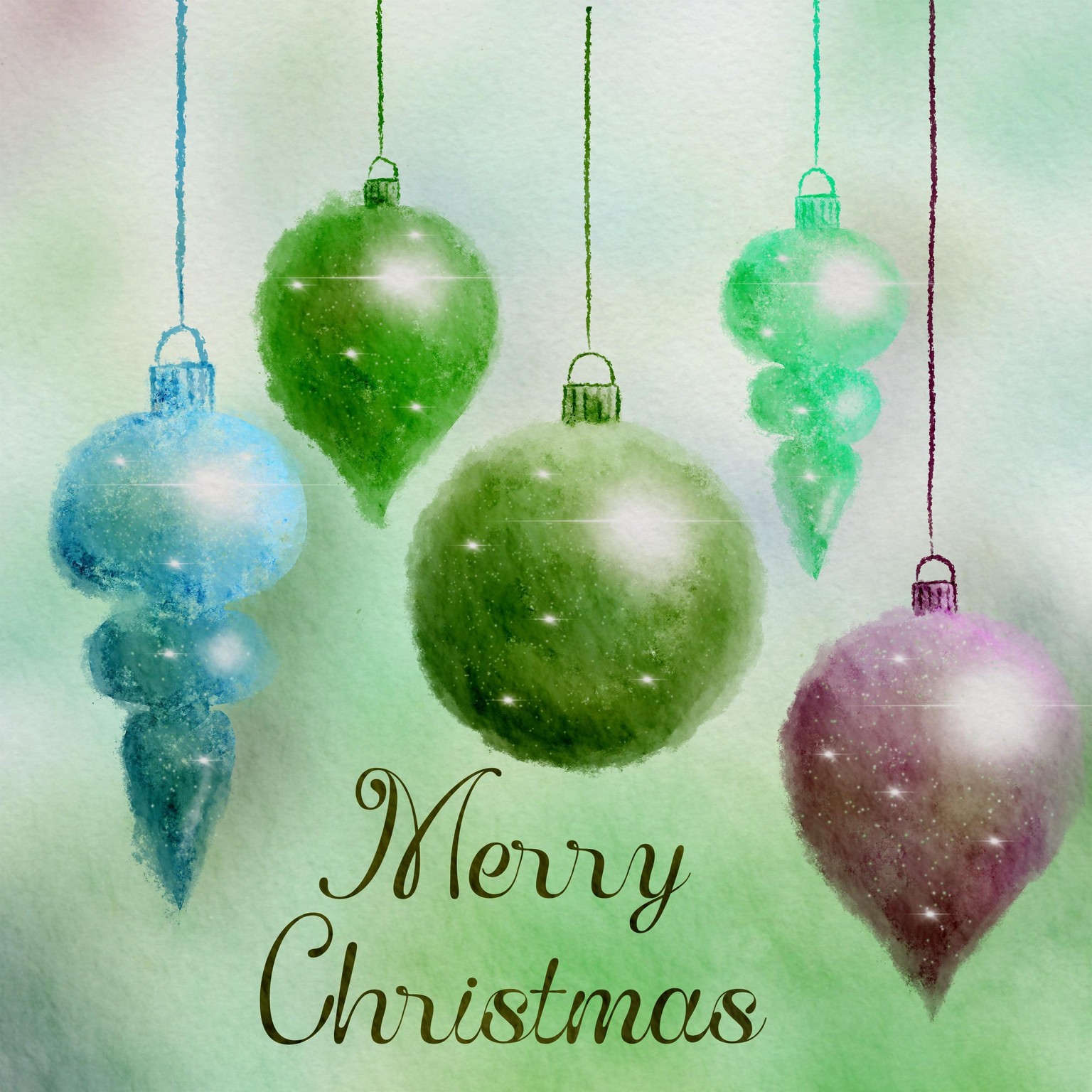 Dreamy Watercolor Ornaments - image 2 - student project