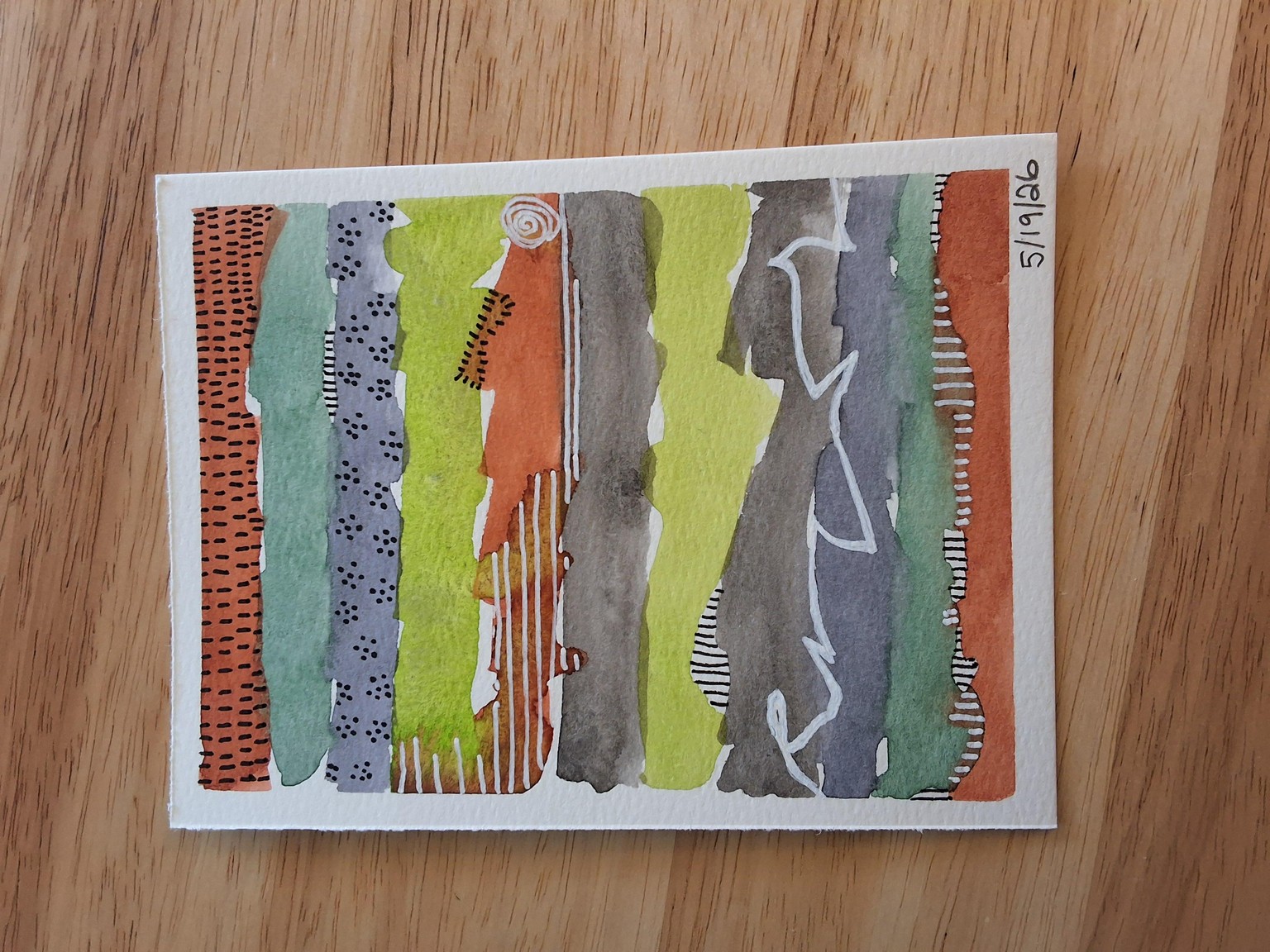 Watercolor Stripe Samplers - image 2 - student project