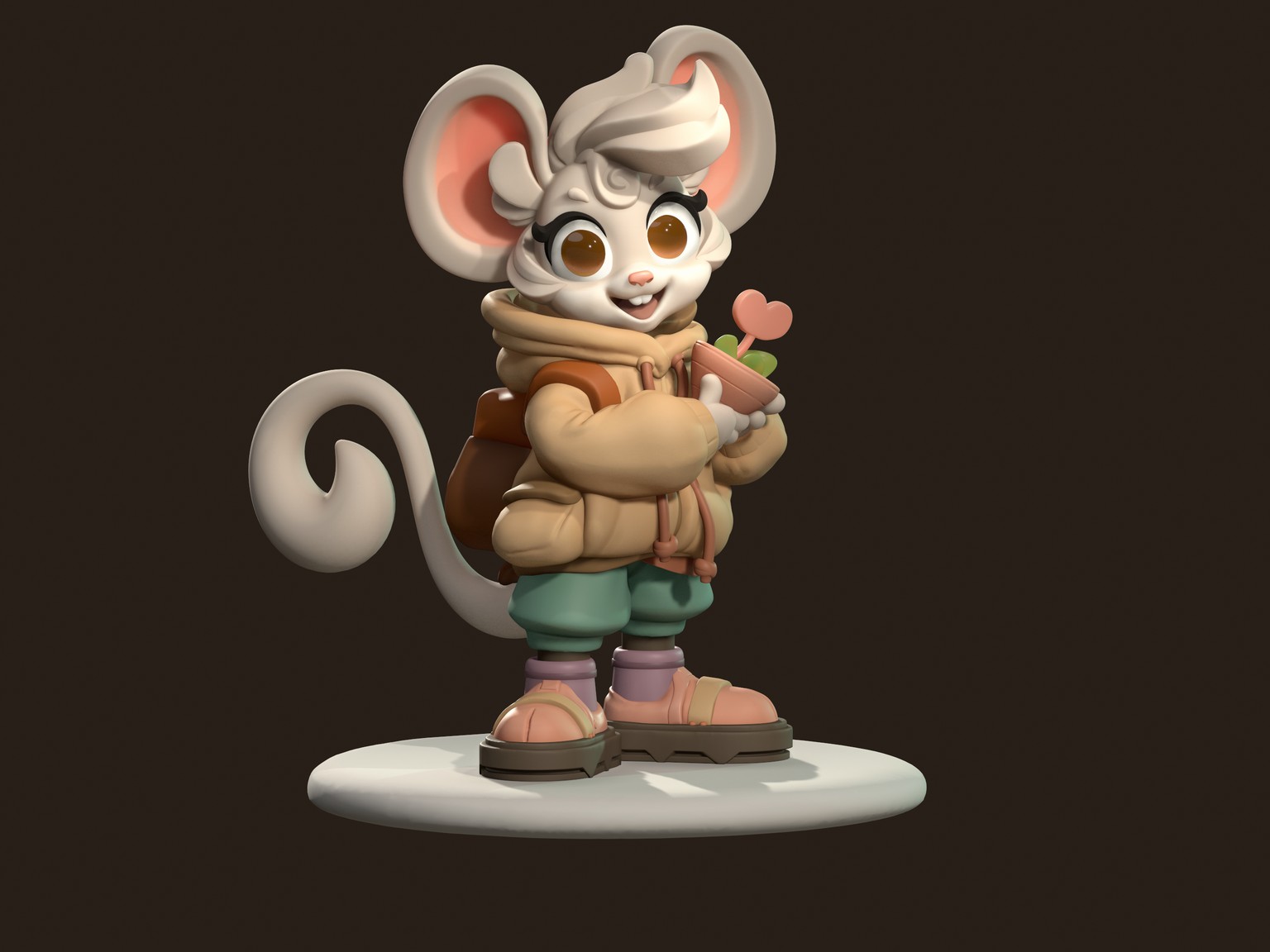 Chibi Mouse- Advanced 3D Nomad Sculpt Model - image 1 - student project