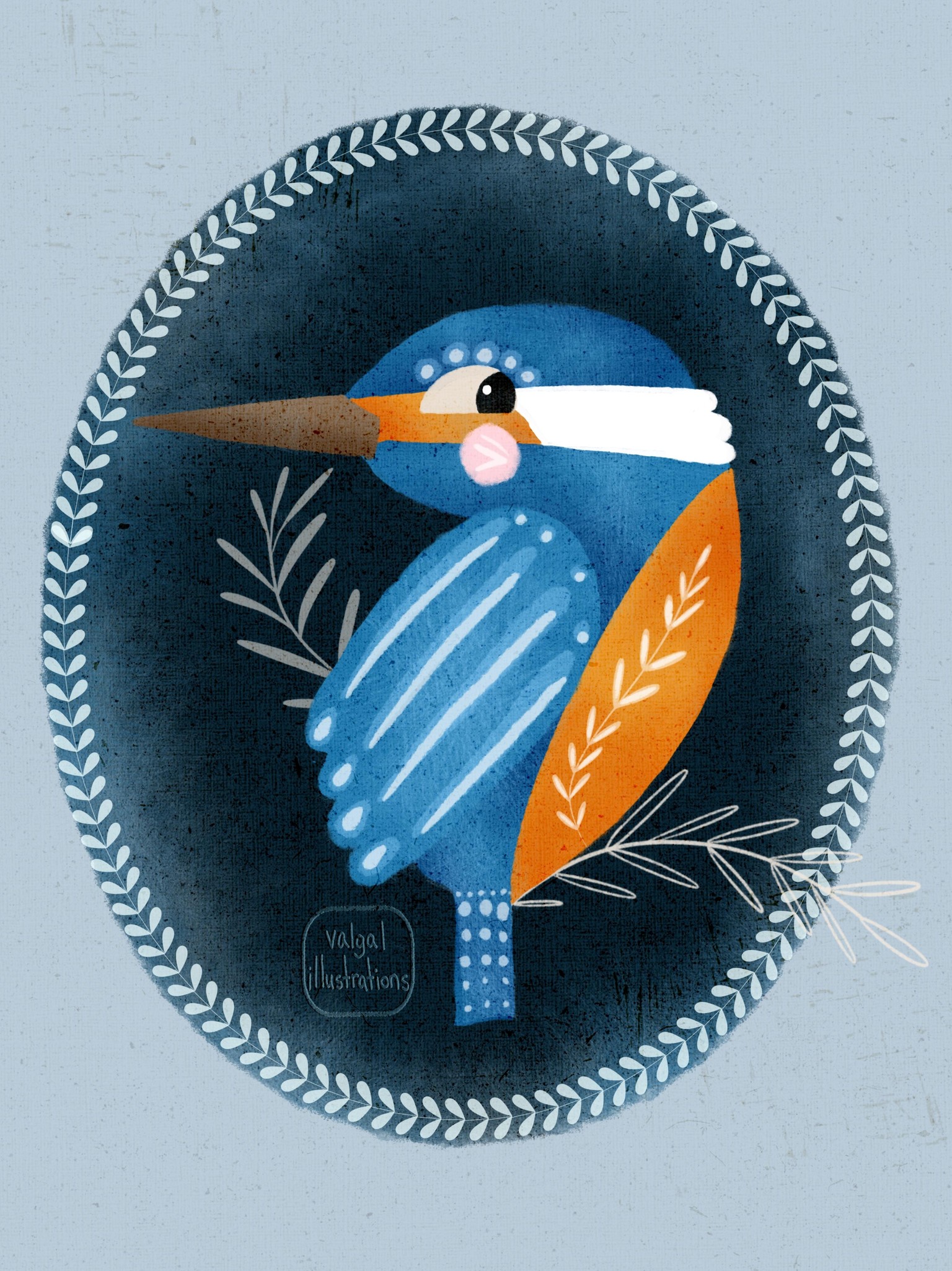 Folk Art Kingfisher - image 1 - student project