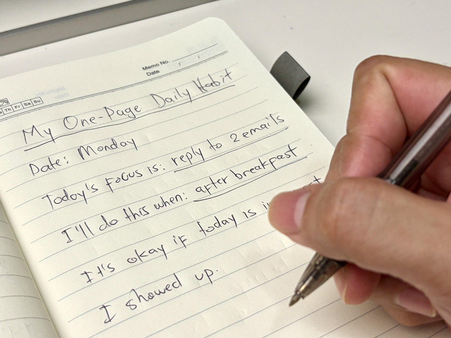 One-Page Daily Habit - image 1 - student project
