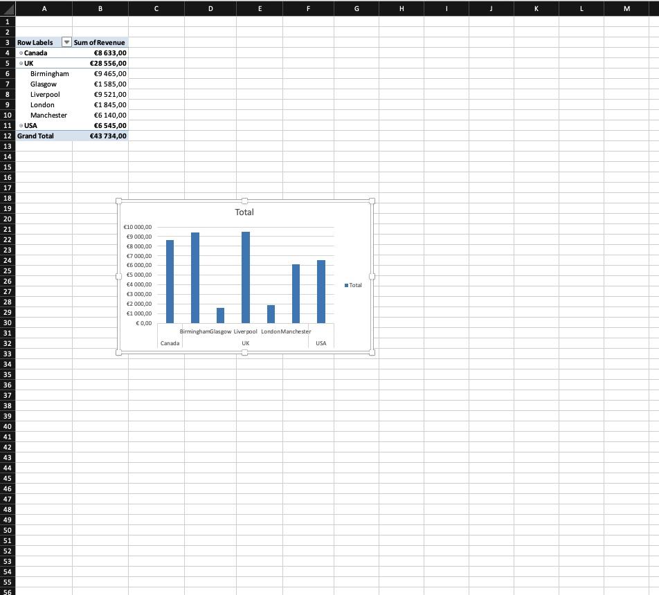 First Excel Course - image 2 - student project