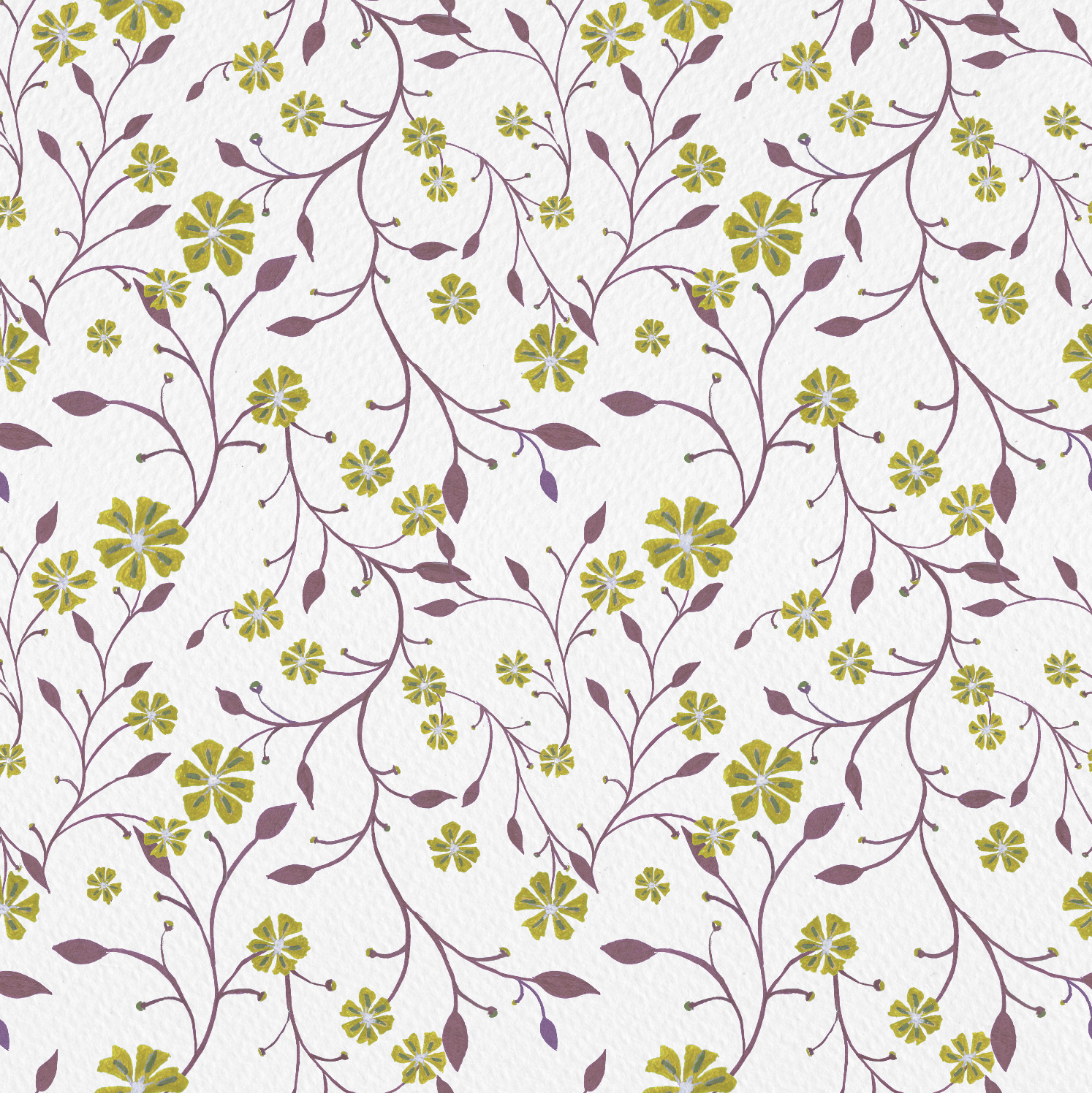 Vine Flowers - Gold Plum - image 1 - student project