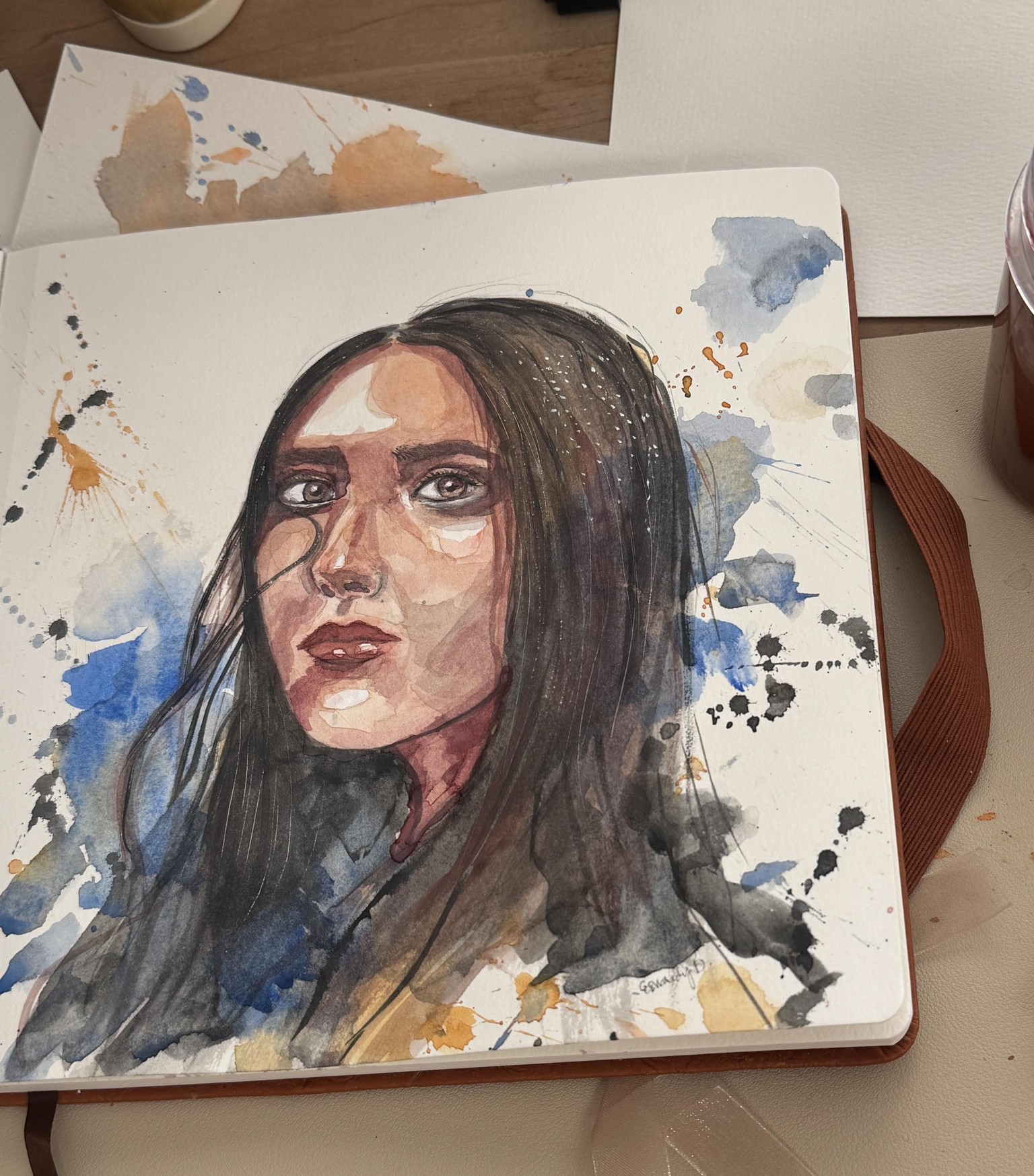 My first water paint portrait. This was so much fun! - image 1 - student project