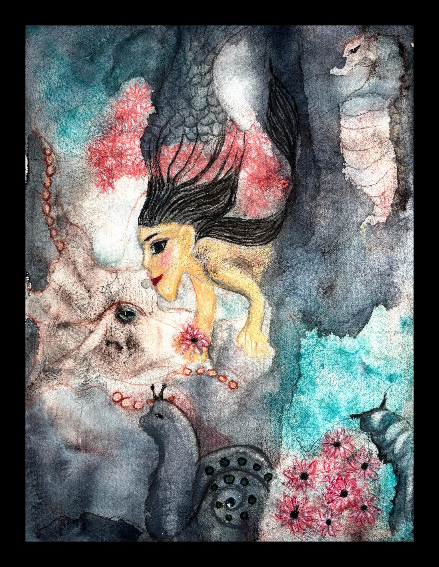 Watercolor Background Inspired Mixed Media - image 2 - student project