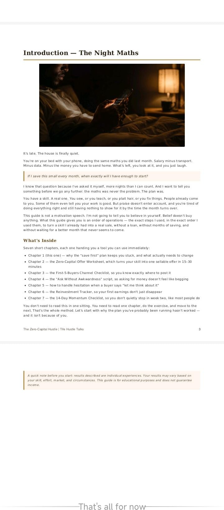 The Zero-Capital Hustle — A Step-by-Step System to Turn Any Skill Into Your First Sale in 14 Days, N - image 2 - student project