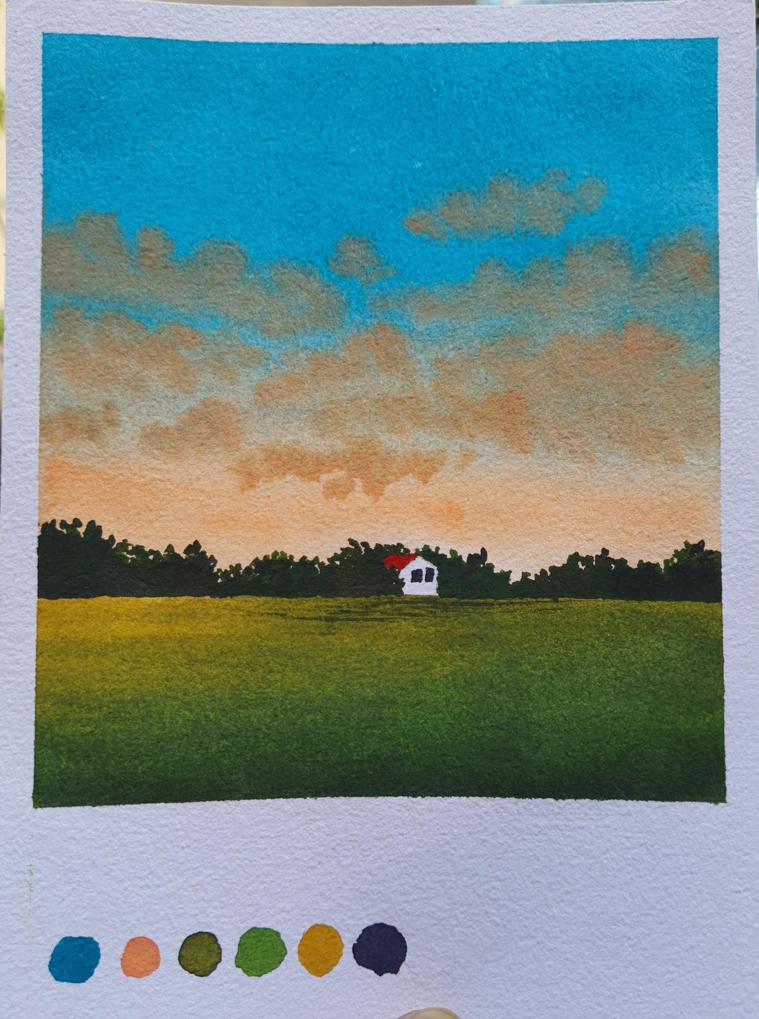 30 Days of Mini Watercolor Landscapes. .. !!! - image 16 - student project