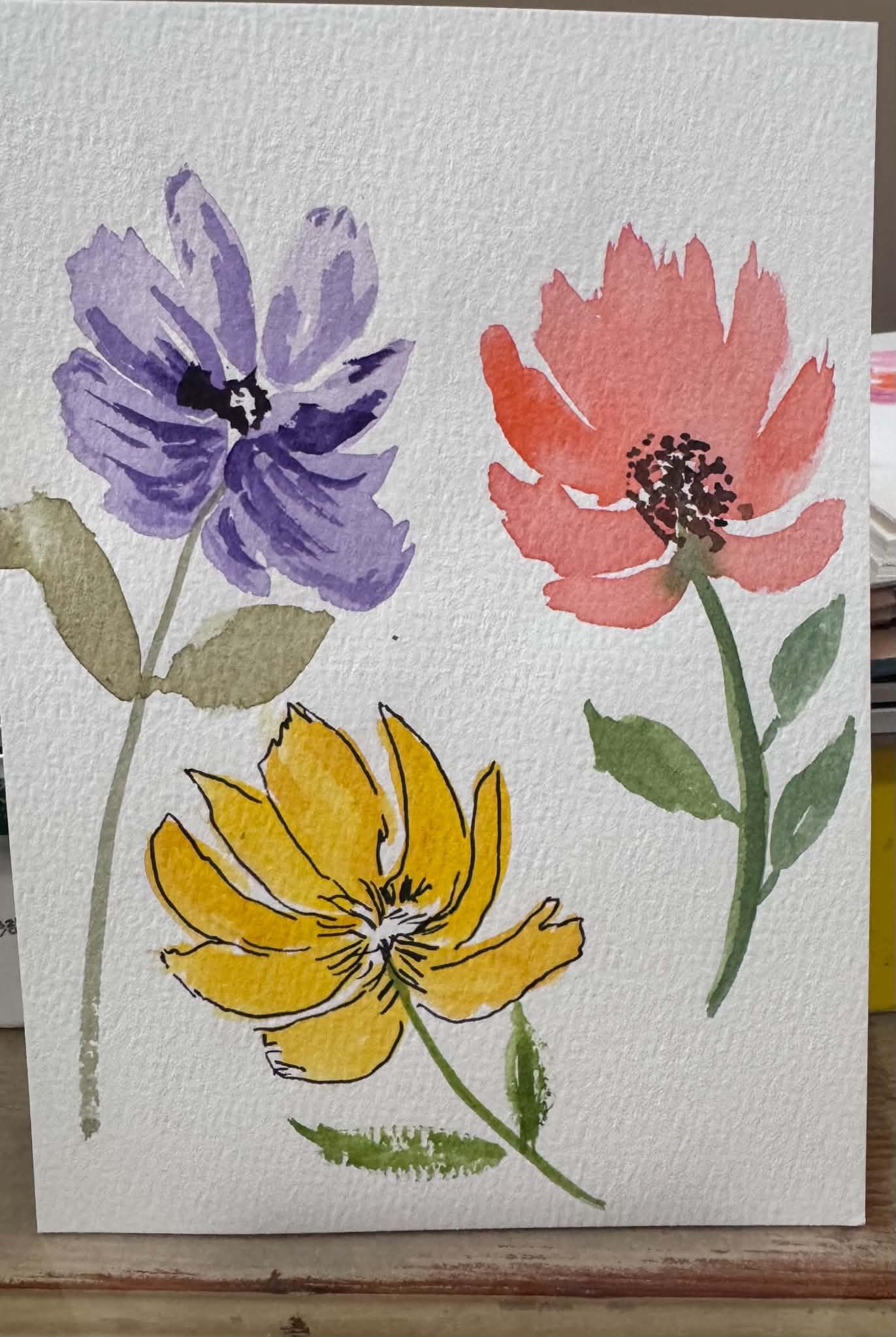Loose Watercolor Florals for Beginners: Letting Go - image 2 - student project
