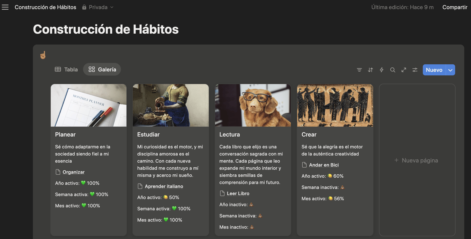 Ficha de Hábitos en Notion - image 1 - student project