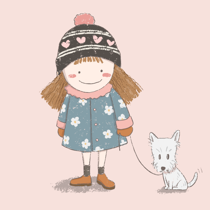 Little girl and dog - image 1 - student project