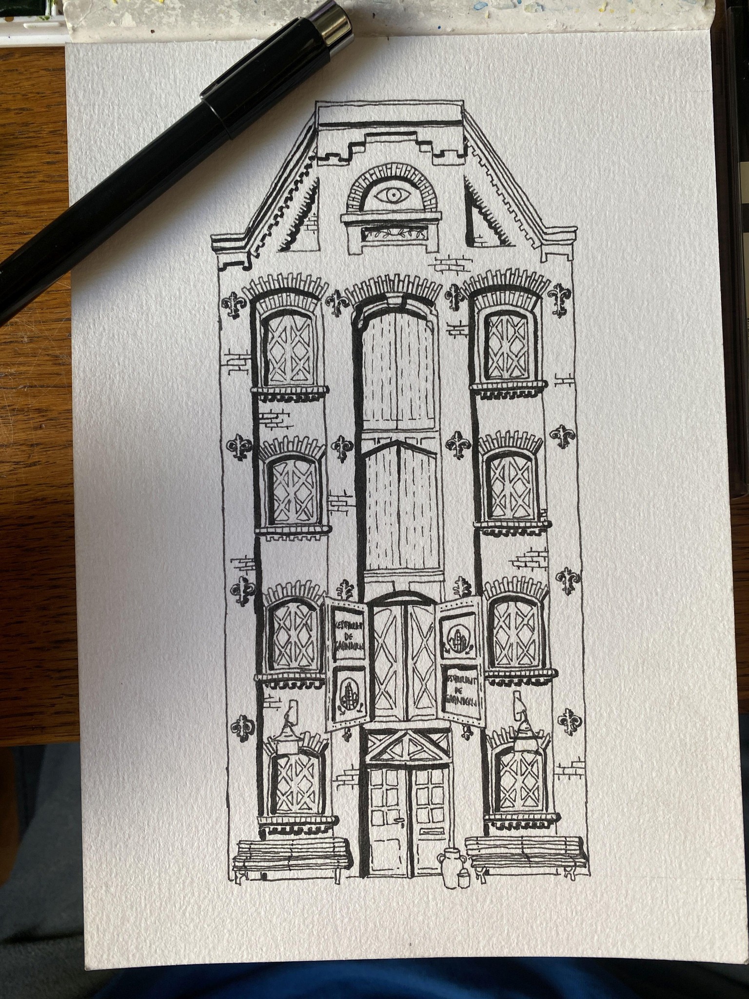 Urban Sketching: Jan Pesijnshof - image 9 - student project