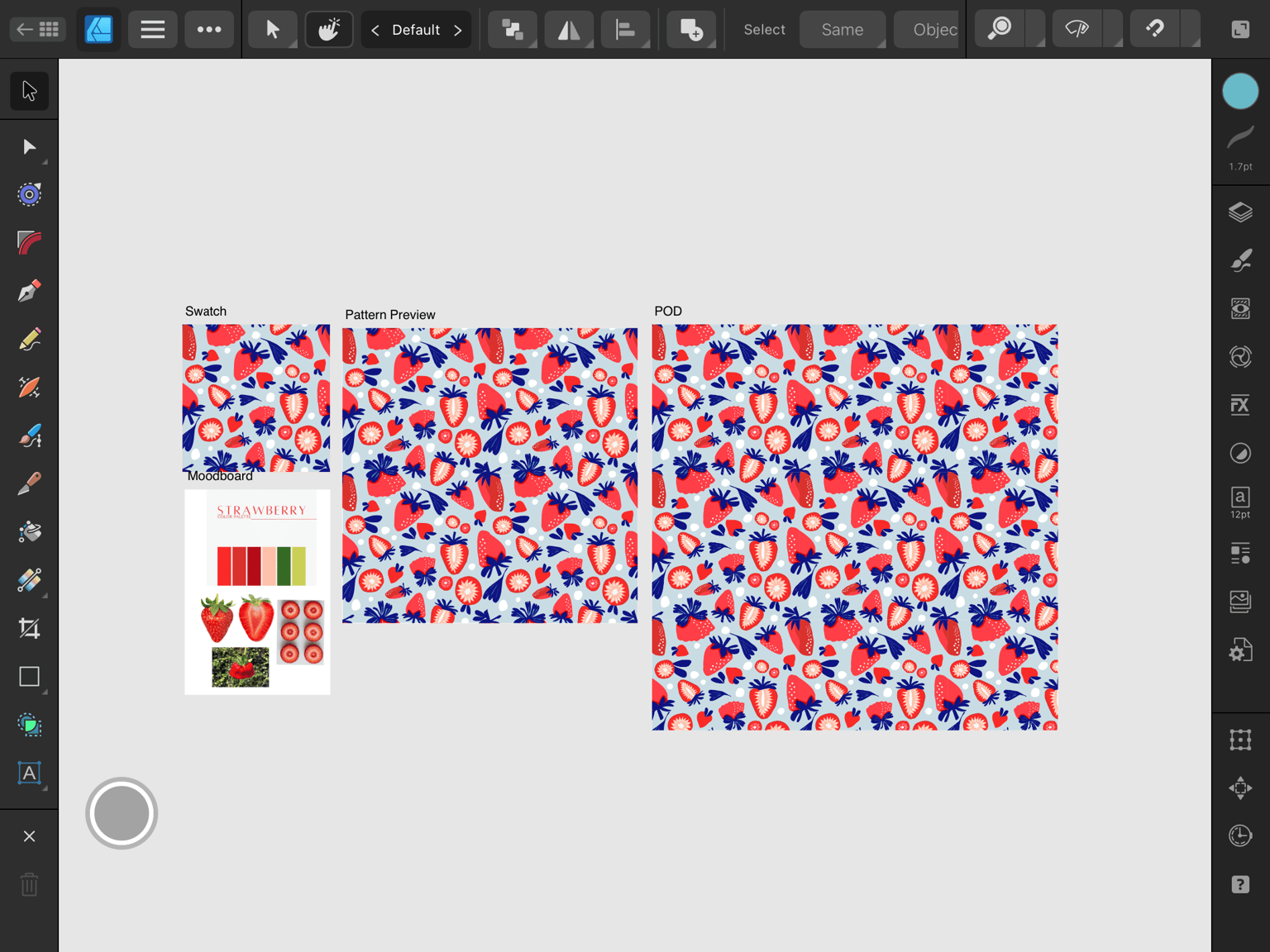 Surface Pattern Design in Affinity Designer: Full-Drop Repeat - image 2 - student project