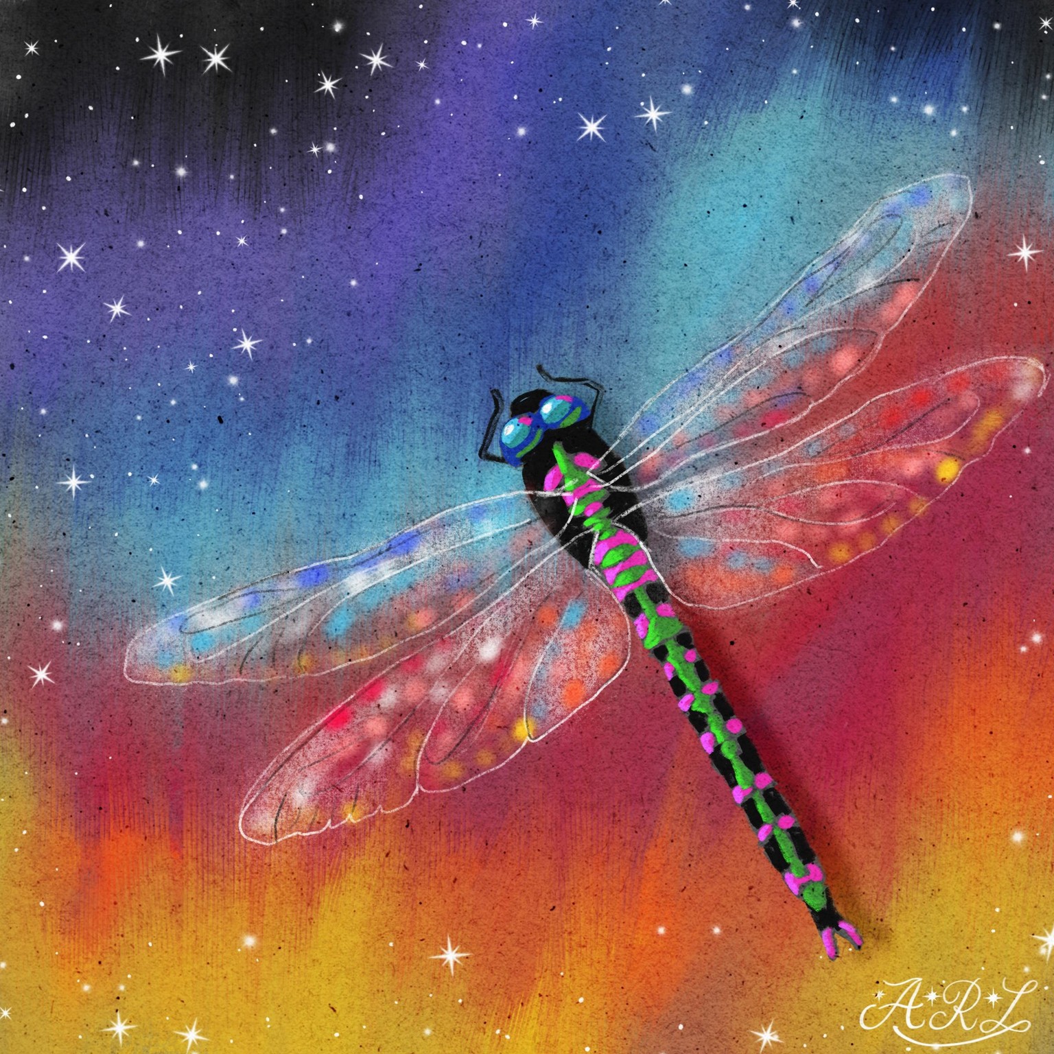 Magical pastel dragonfly - image 1 - student project