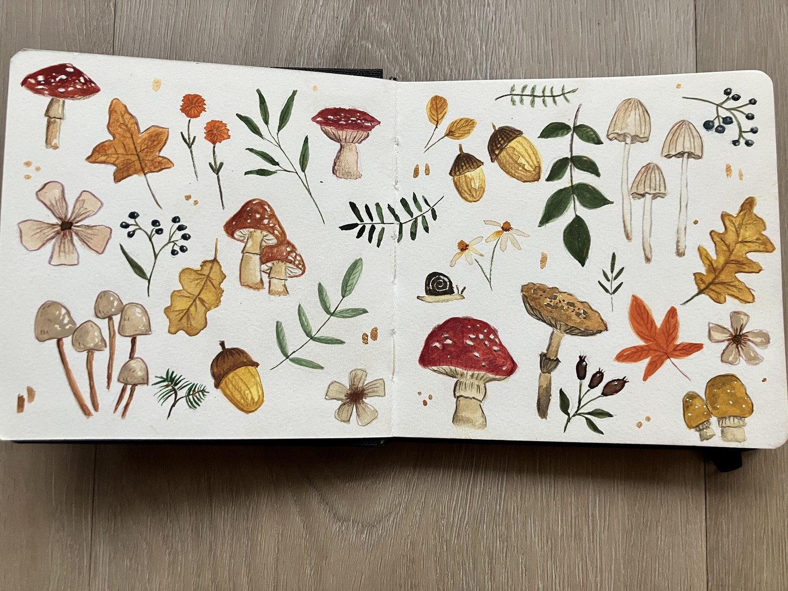 Authumn themed watercolour - image 1 - student project