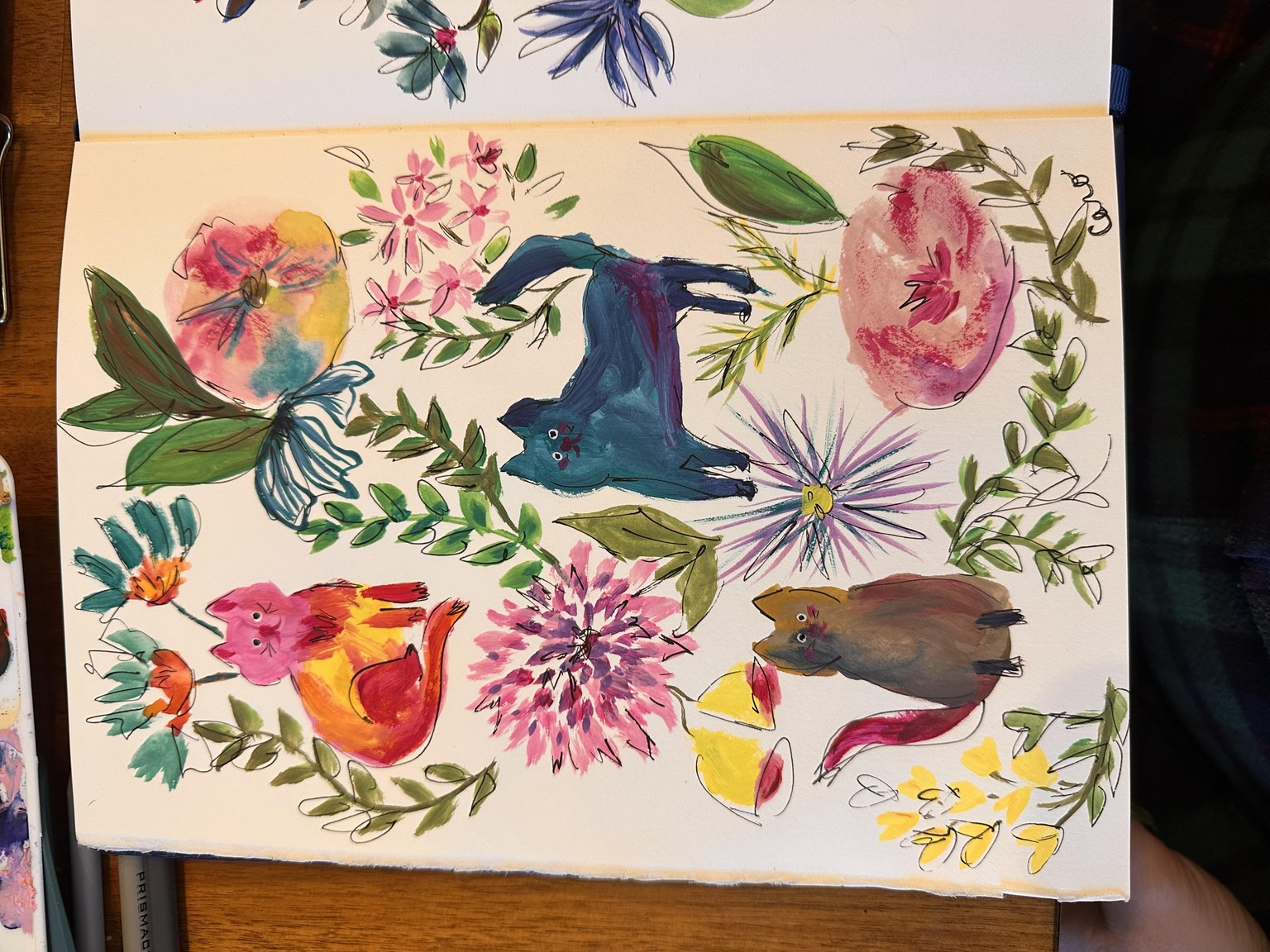 Colourful animals and flowers - image 2 - student project