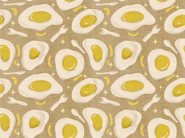 Egg Pattern, Revamped, Midcentury & Retro! - image 1 - student project