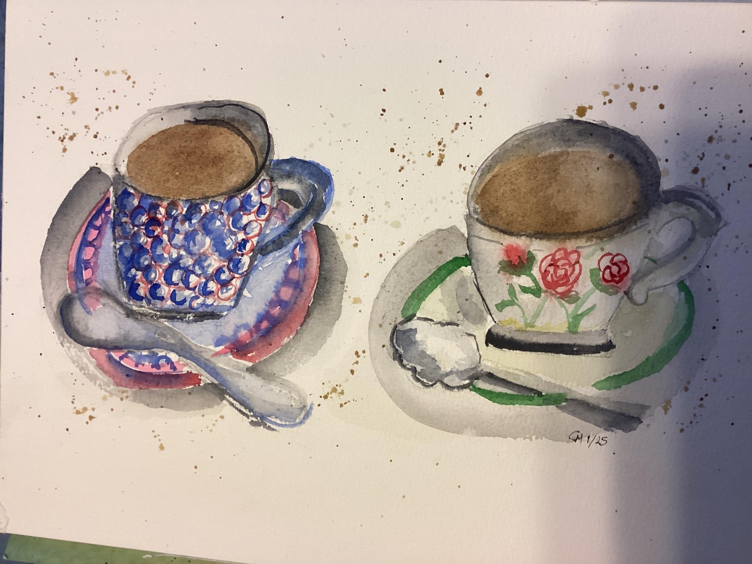 Coffee cups, a Barbara luell tutorial - image 2 - student project