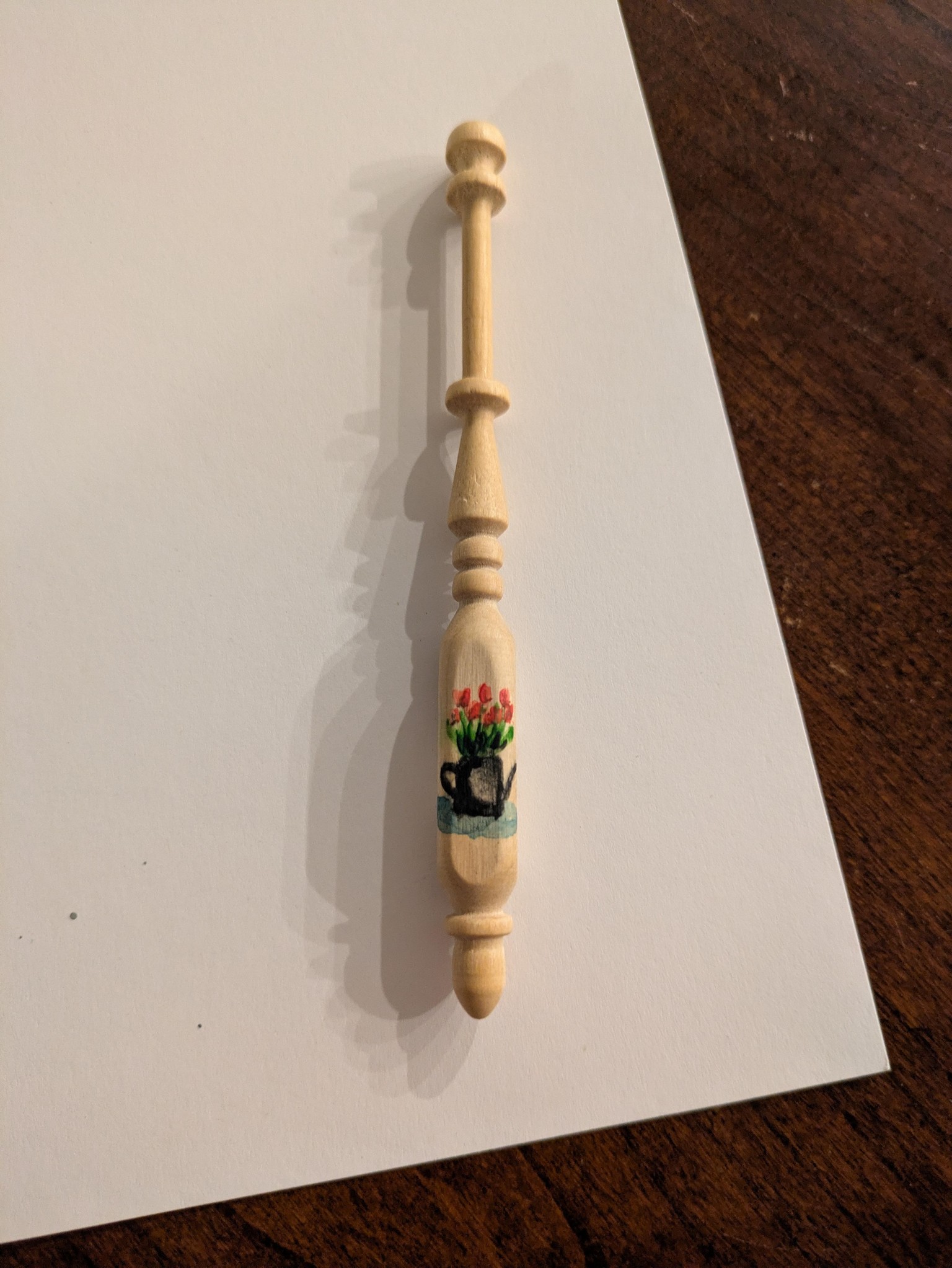 Miniature Tulips on Lace Bobbin - image 1 - student project
