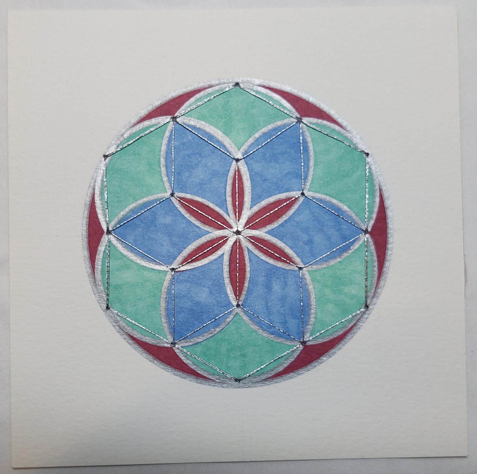 Paper Embroidery on Geometric Art - image 5 - student project