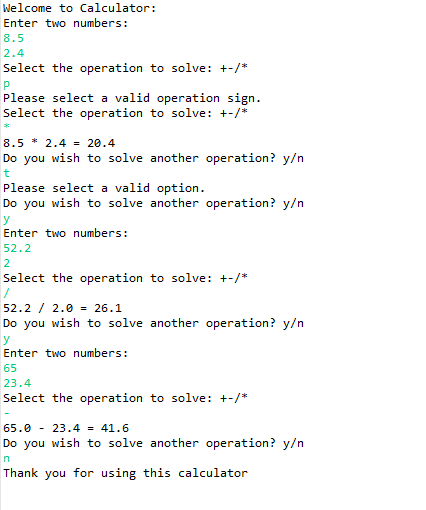 Calculator - image 1 - student project