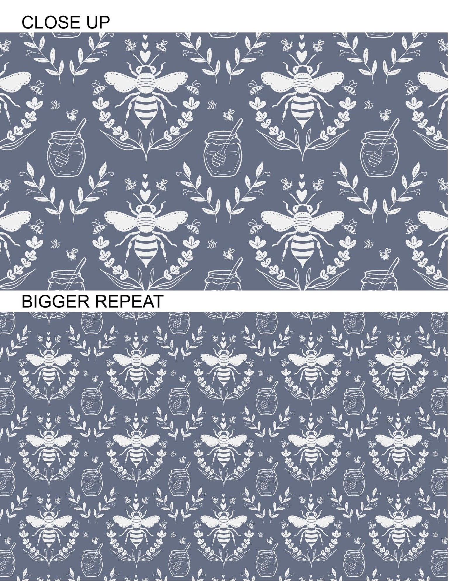 Honey Bee Damask - image 2 - student project