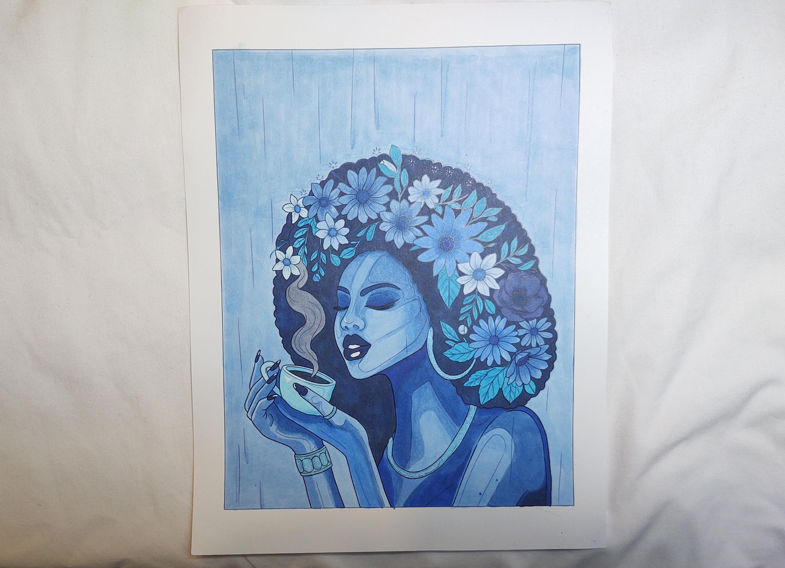 Monochromatic Portrait in Blue - image 1 - student project