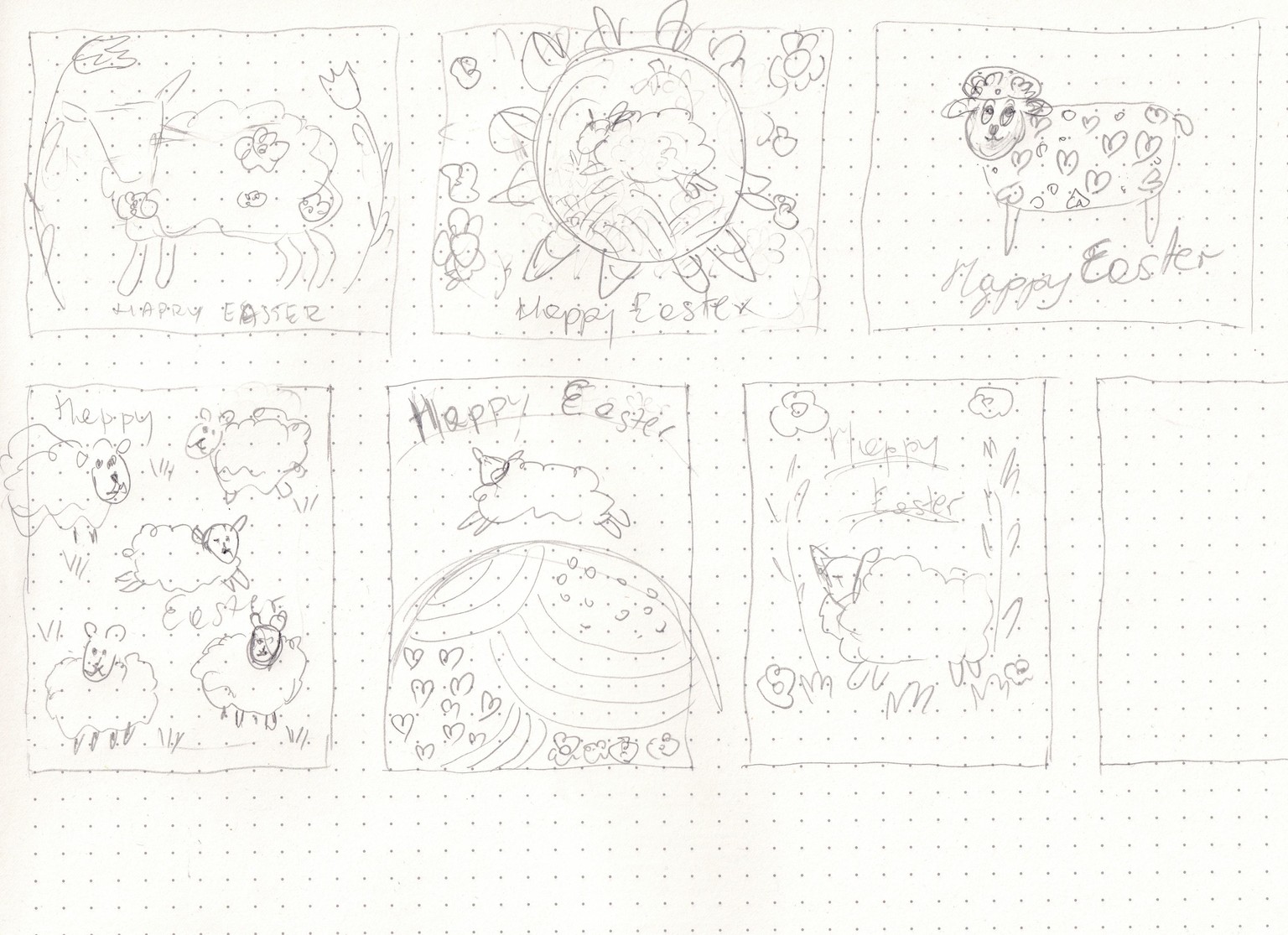 Sheepy Easter Cards - image 1 - student project