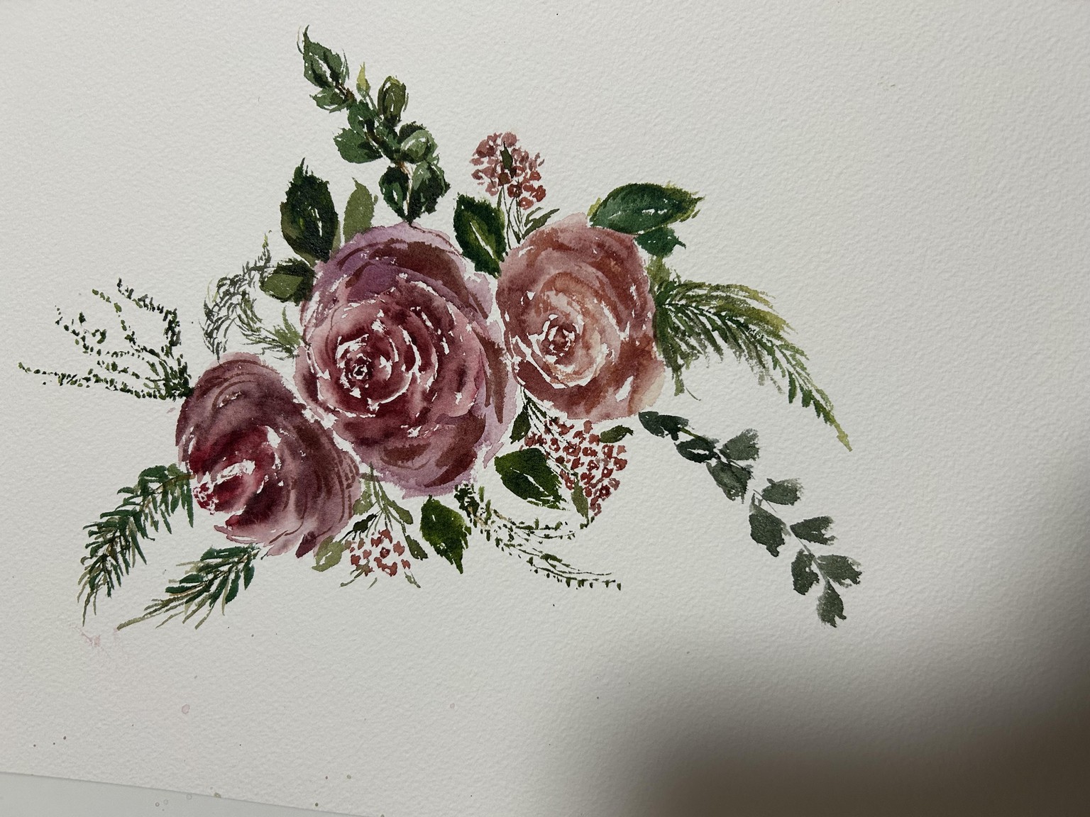 Xmas rose bouquet - image 1 - student project