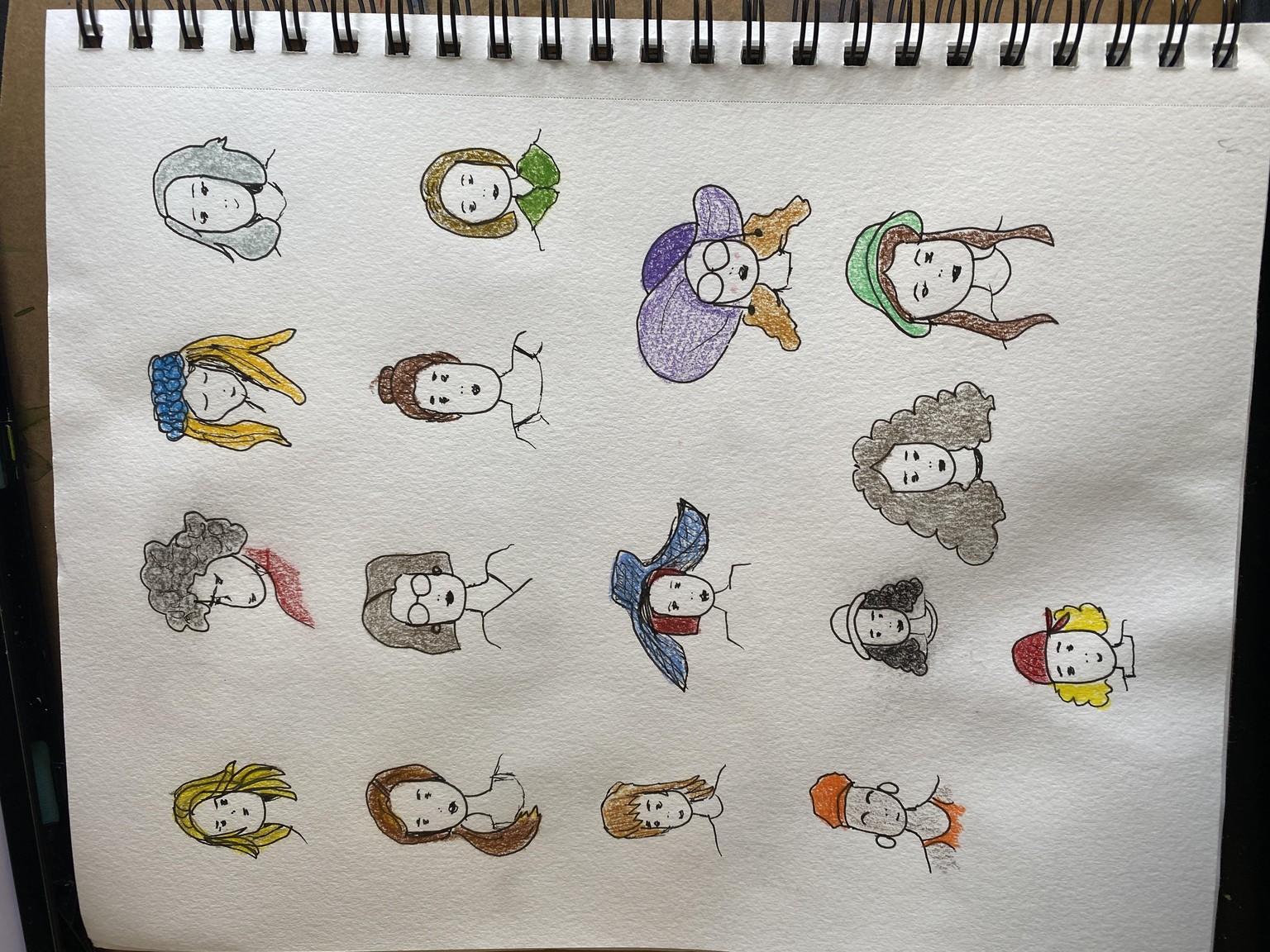100 face doodles - image 2 - student project
