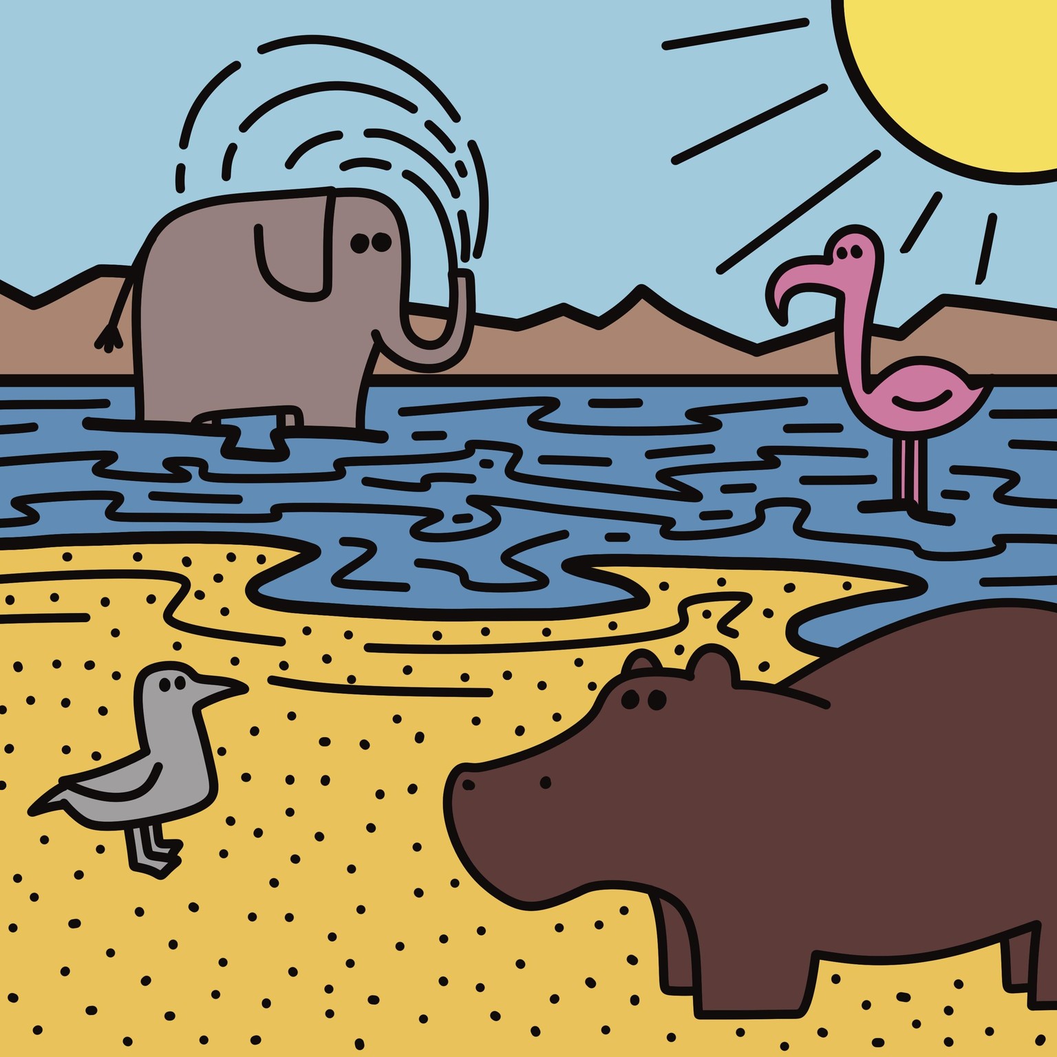 Big lines animal landscape - image 1 - student project