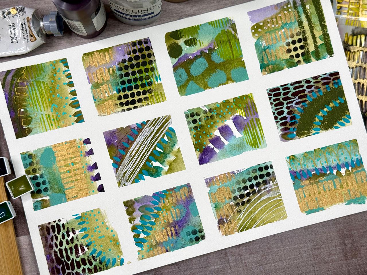 Paint, Play, Repeat: Mixed Media Grids for Creative Flow - image 2 - student project