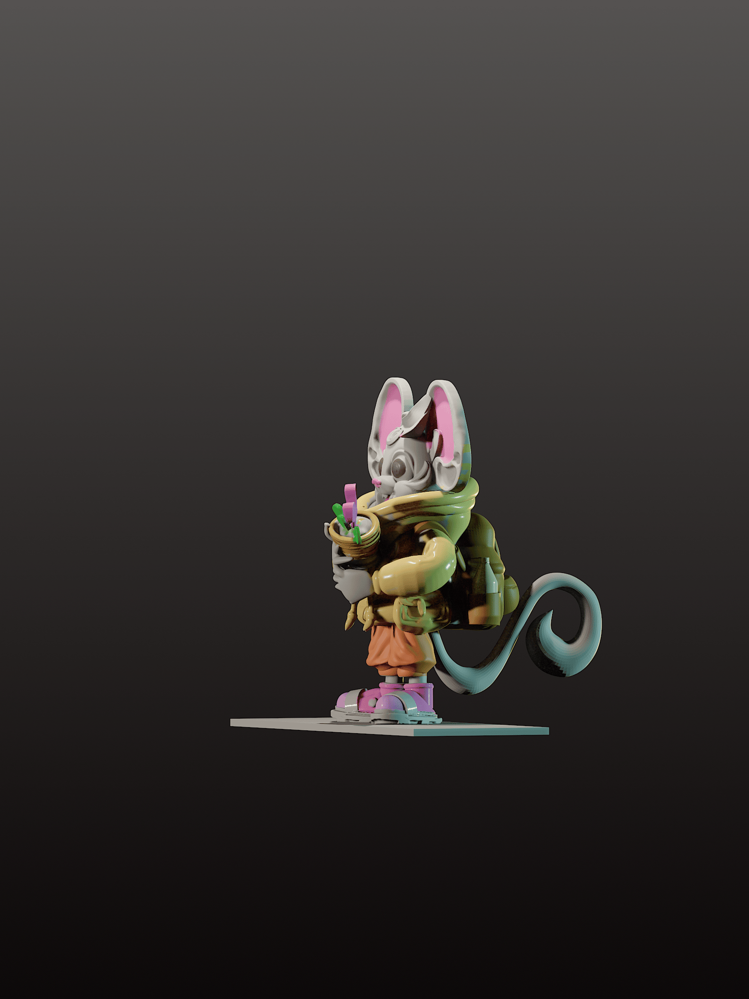 3D Advanced character workshop with Nomad sculpt : chibi mouse - image 1 - student project