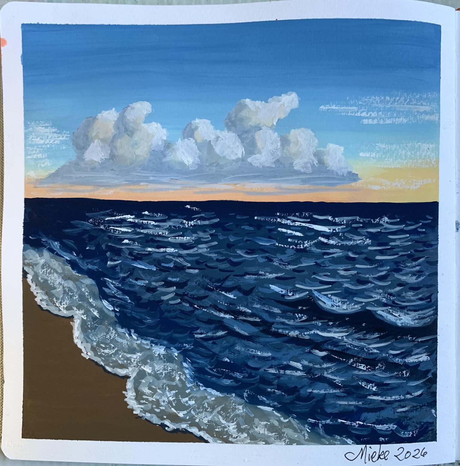 Seascape in Gouache - image 1 - student project