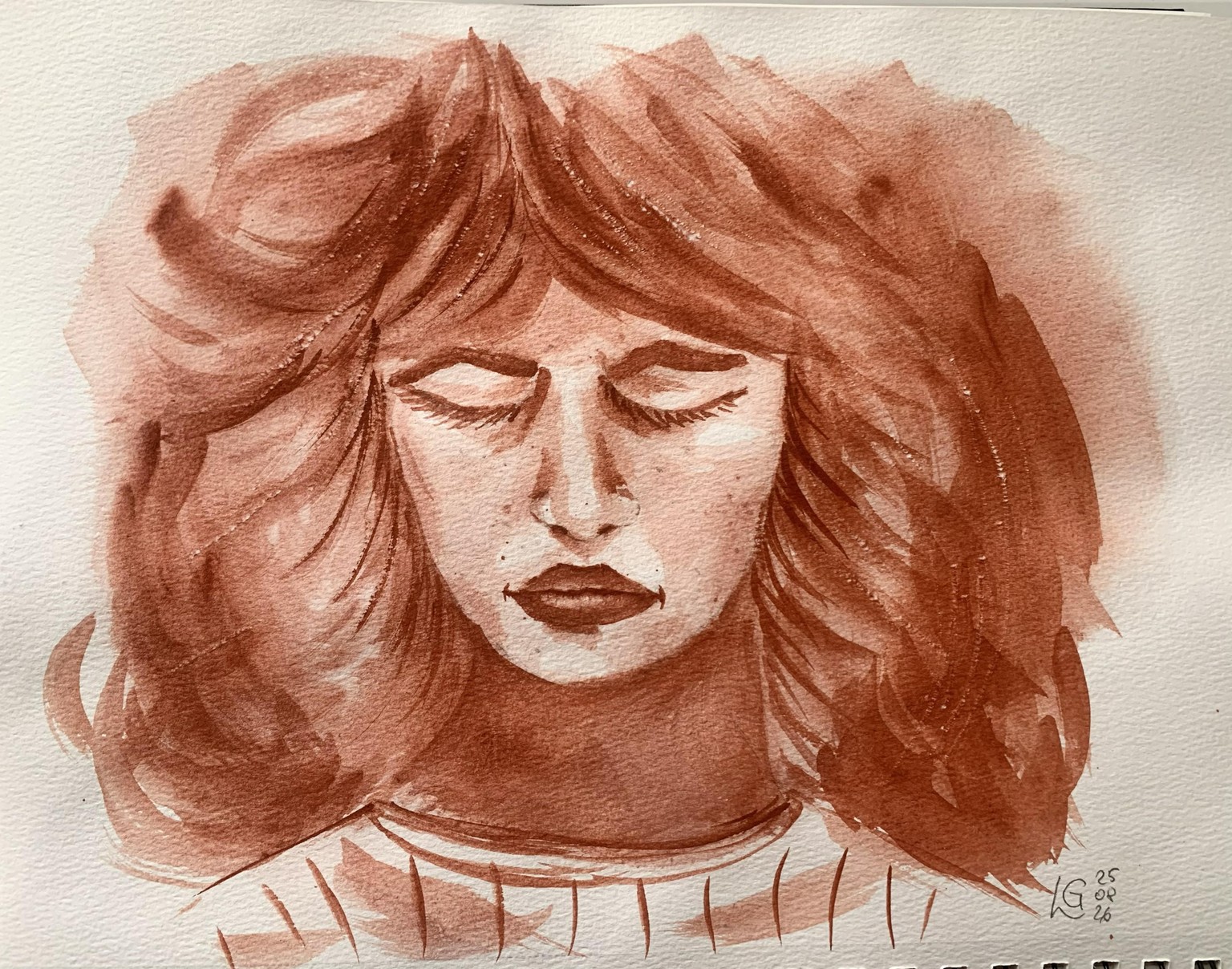 Monochrome Watercolour Portraits - image 3 - student project