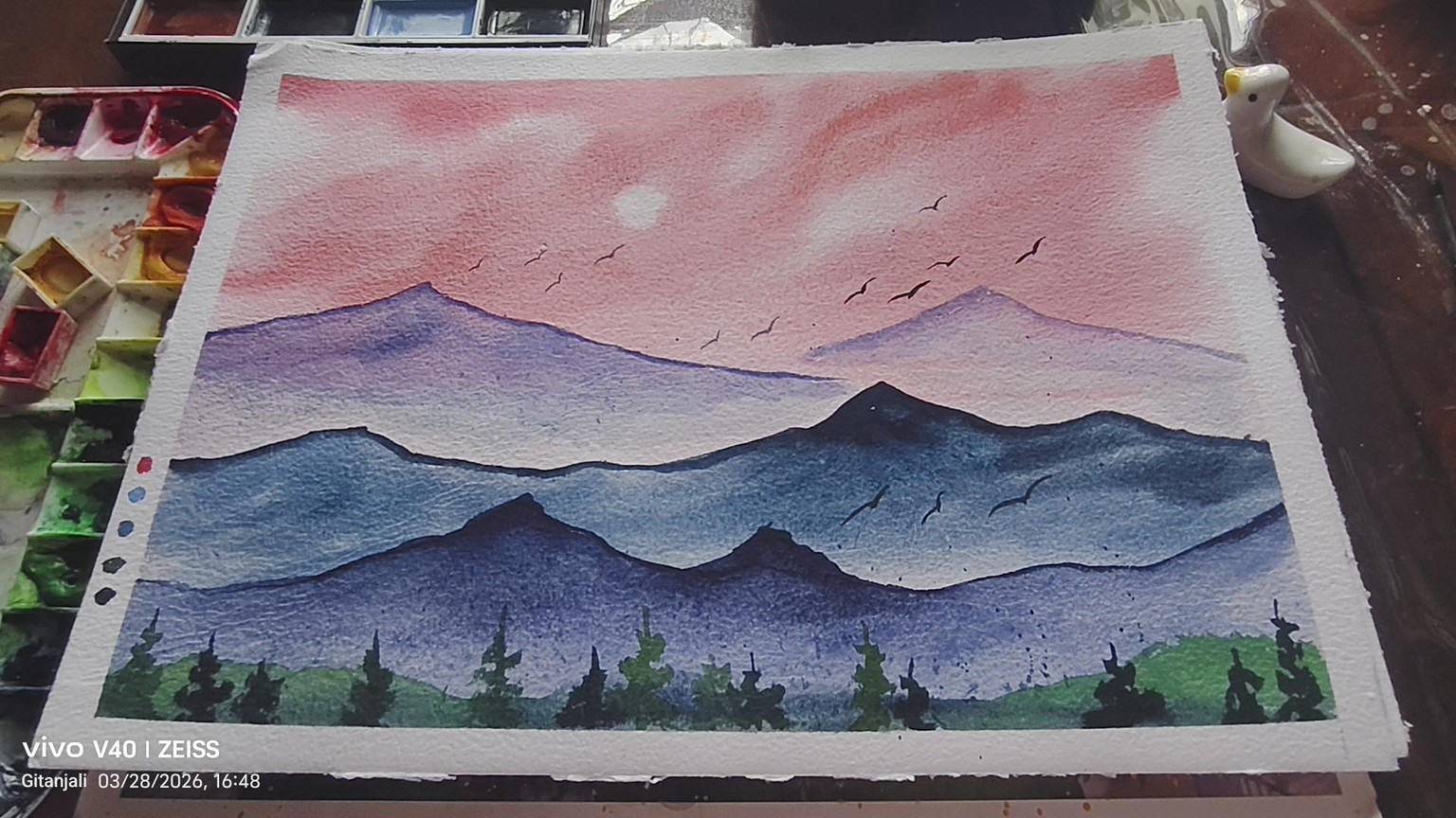 Mist peachy landscape - image 6 - student project