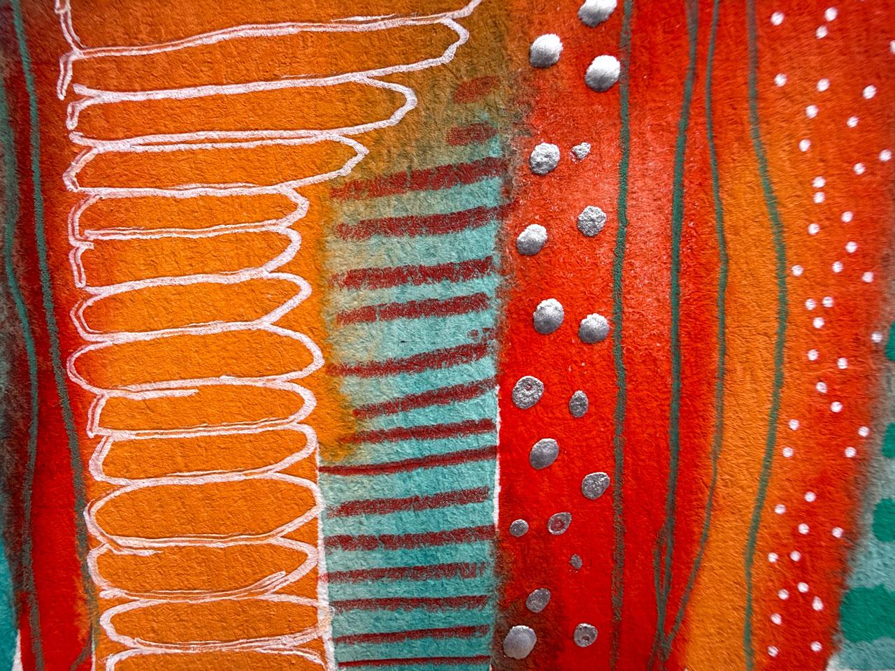 Mini Abstract Stripe Paintings: Play with Color, Marks & Metallic Details - image 3 - student project