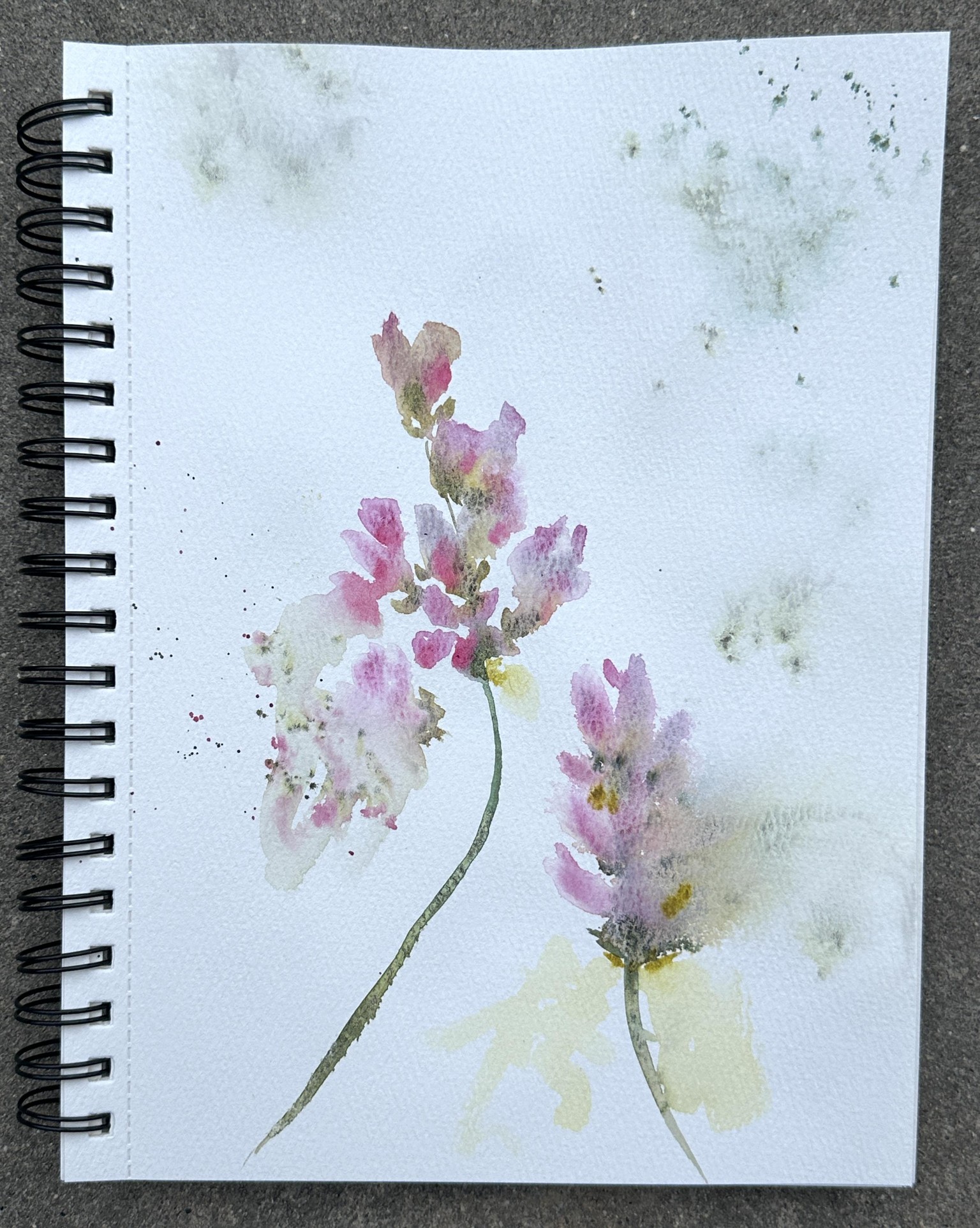 Loose watercolor florals - image 5 - student project