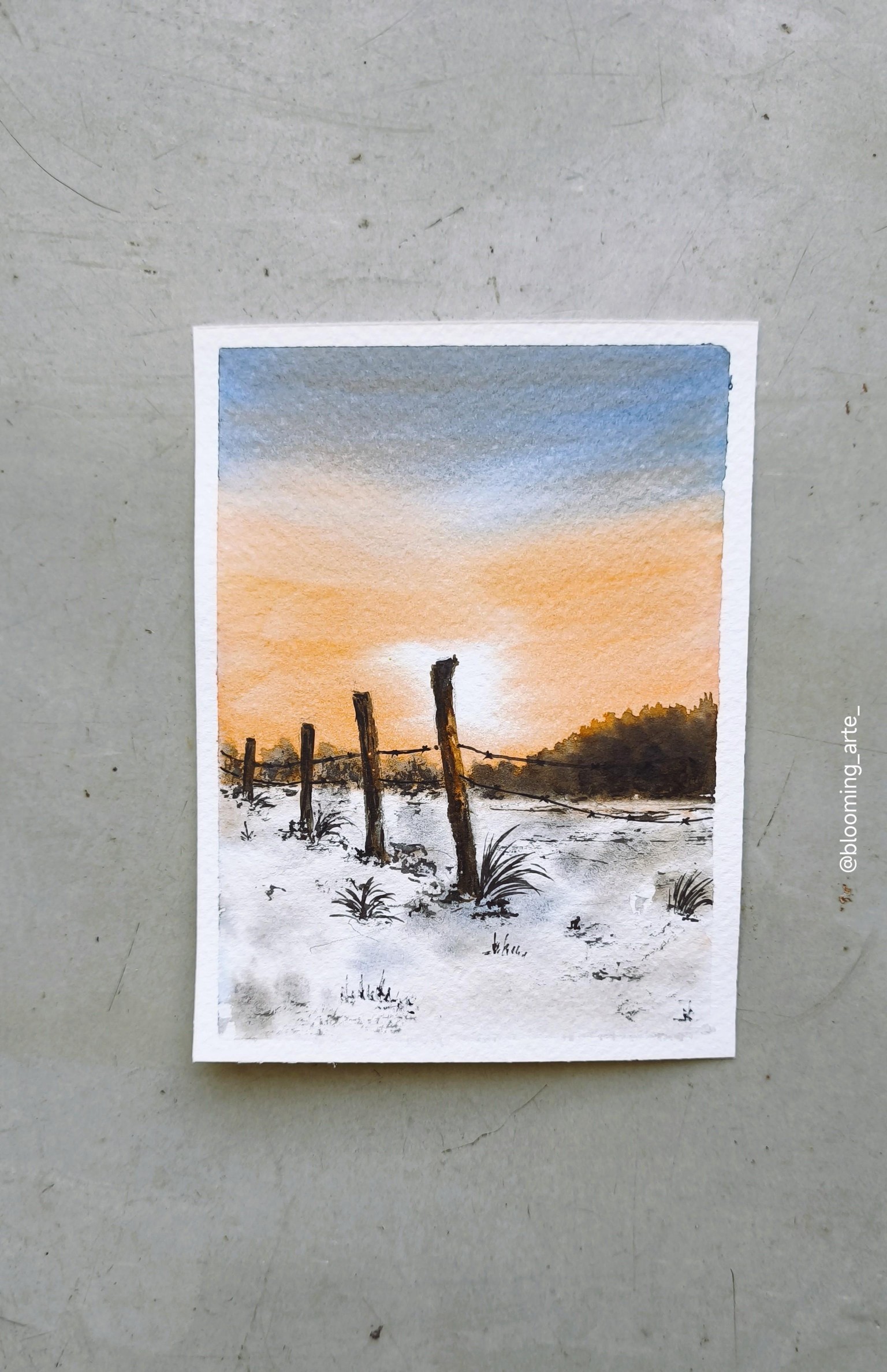 Soft & Dreamy Winter Landscapes – A 10 Day Watercolor Journey - image 2 - student project