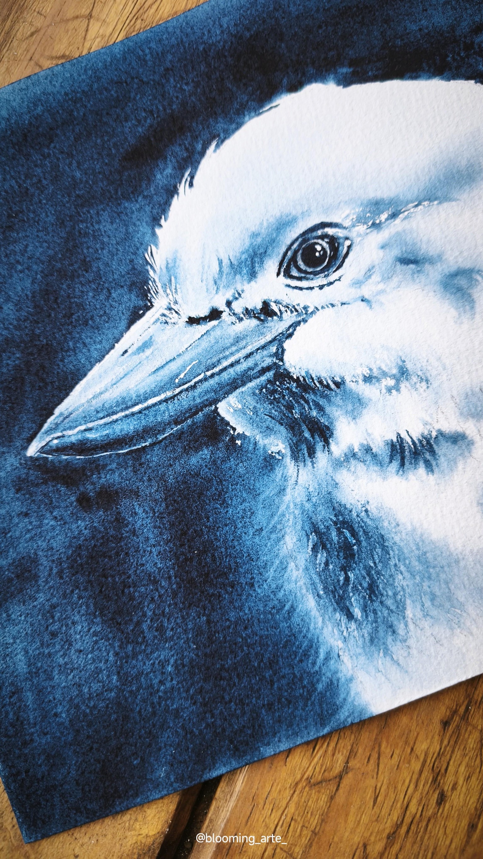 Monochrome Watercolor Birds - image 5 - student project