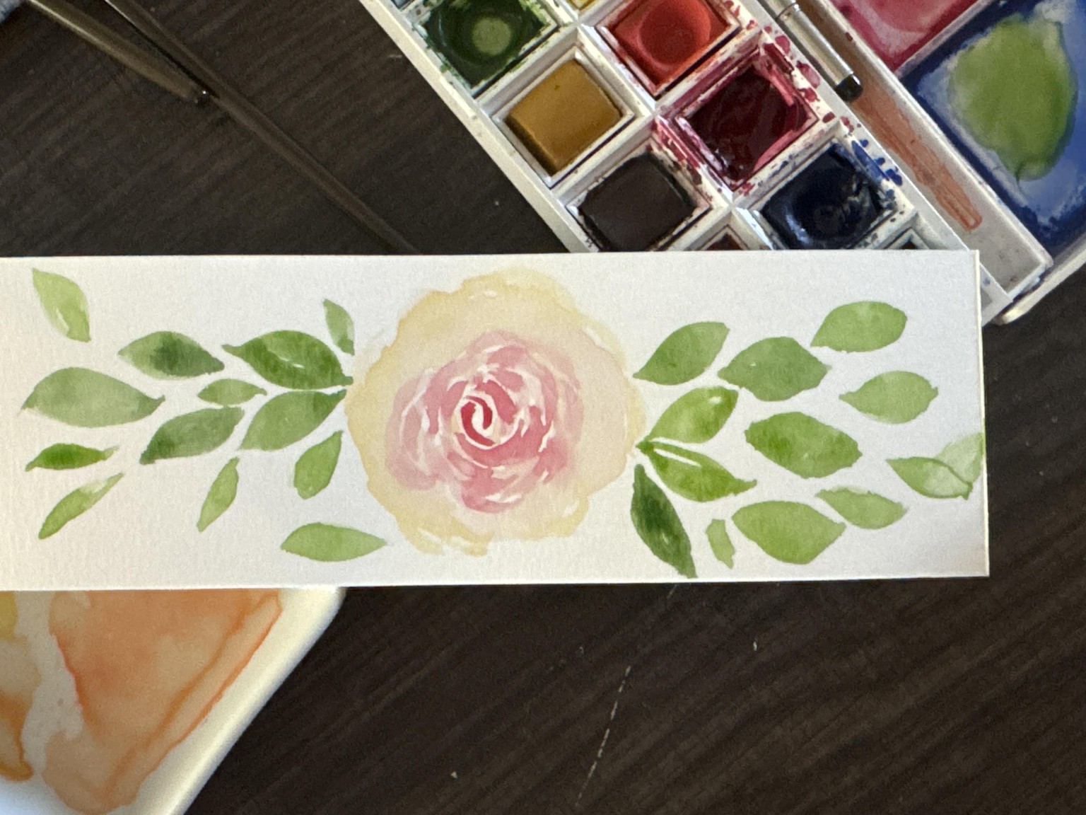 Fun watercolor rose - image 1 - student project