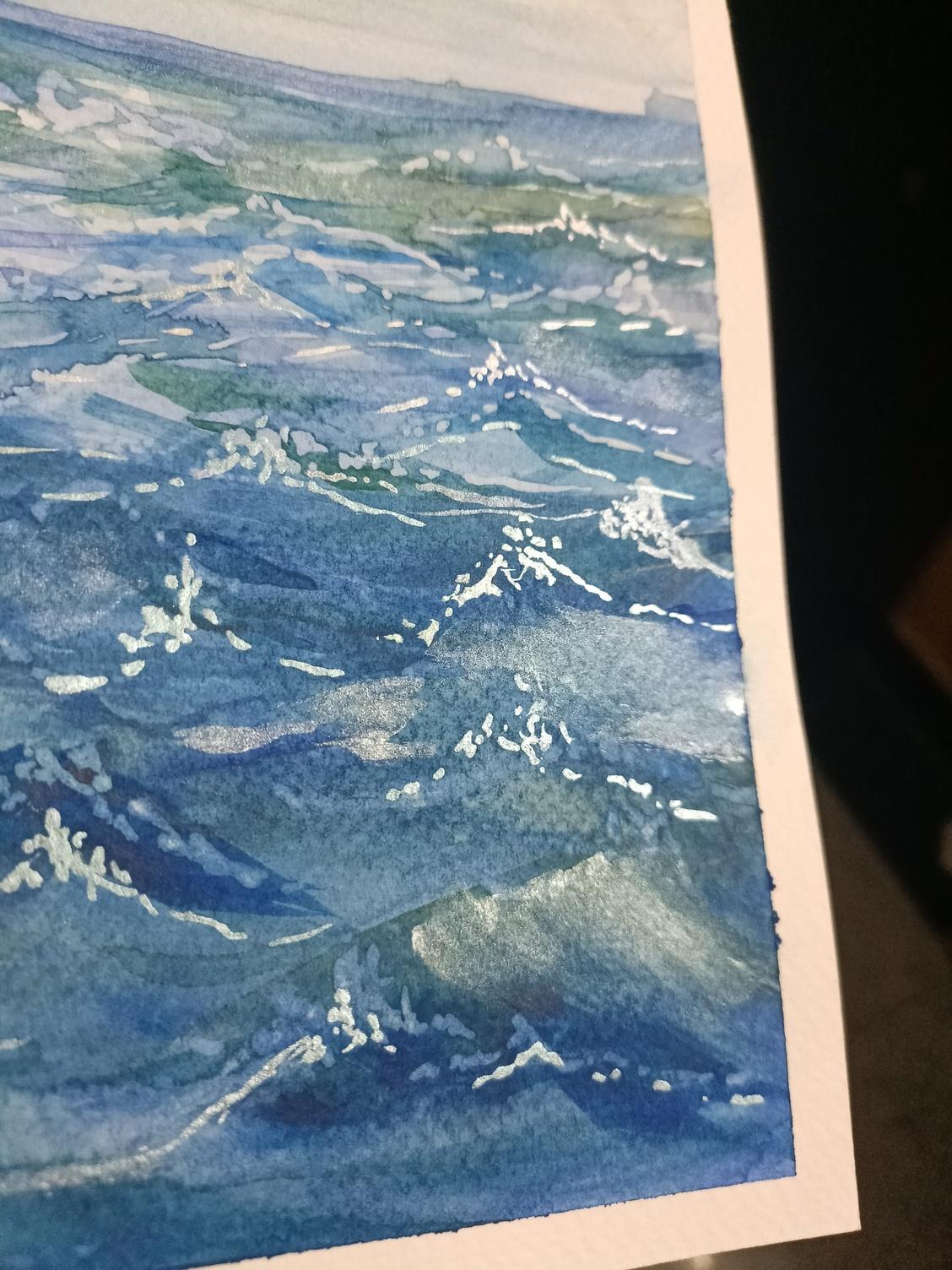 Sparkling Seawater (Seascape) in Watercolour - image 2 - student project
