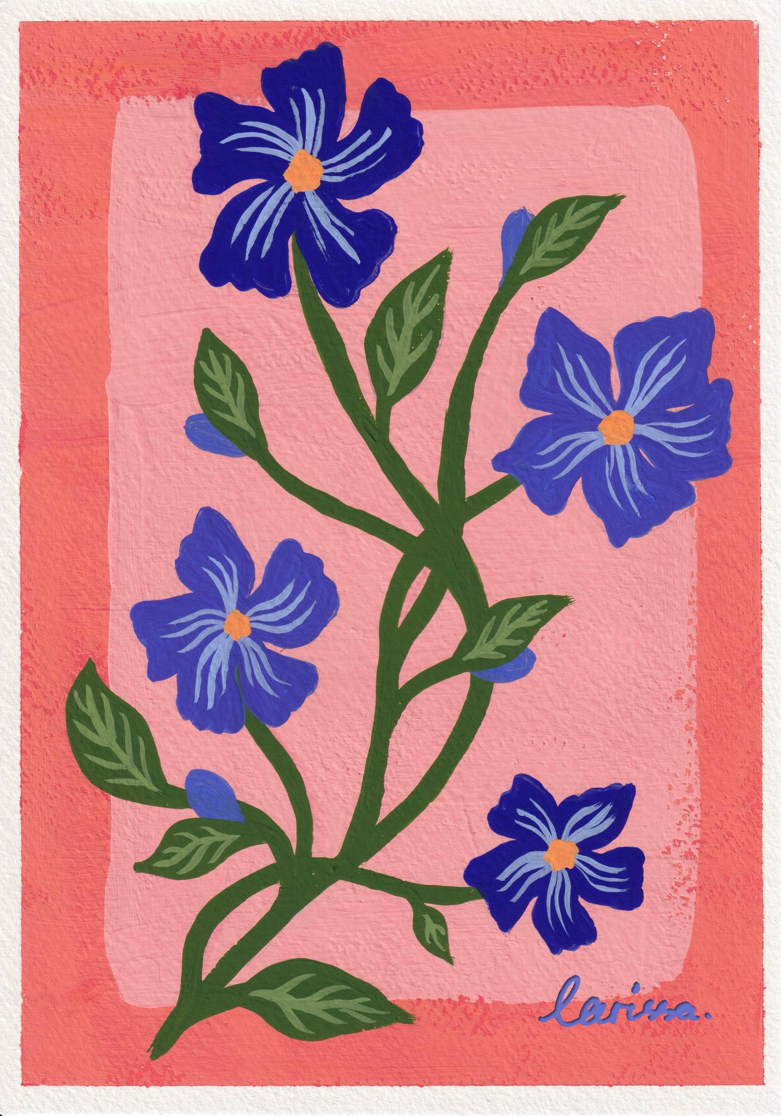 My Floral Painting in Triadic Colors - image 1 - student project