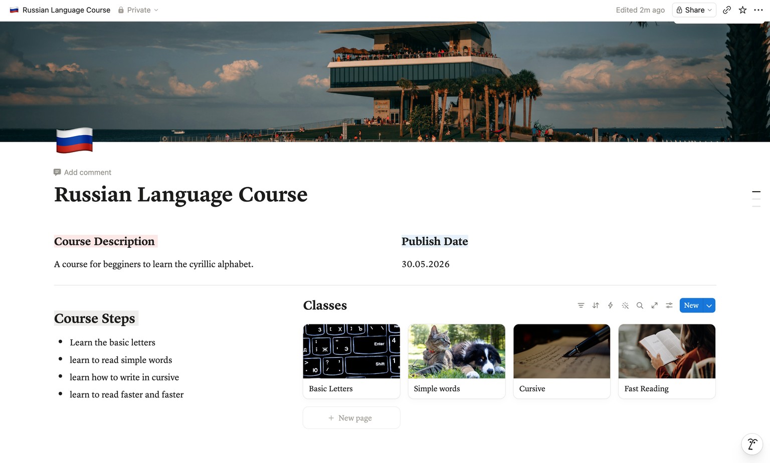 Russian Course - image 1 - student project
