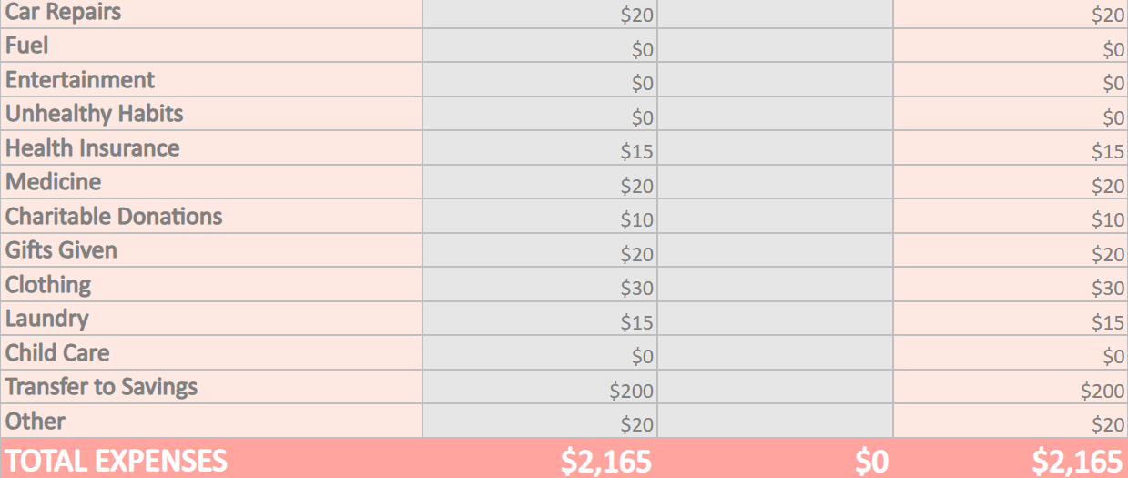 Personal Monthly Budget (Fully Filled by Me) - image 4 - student project