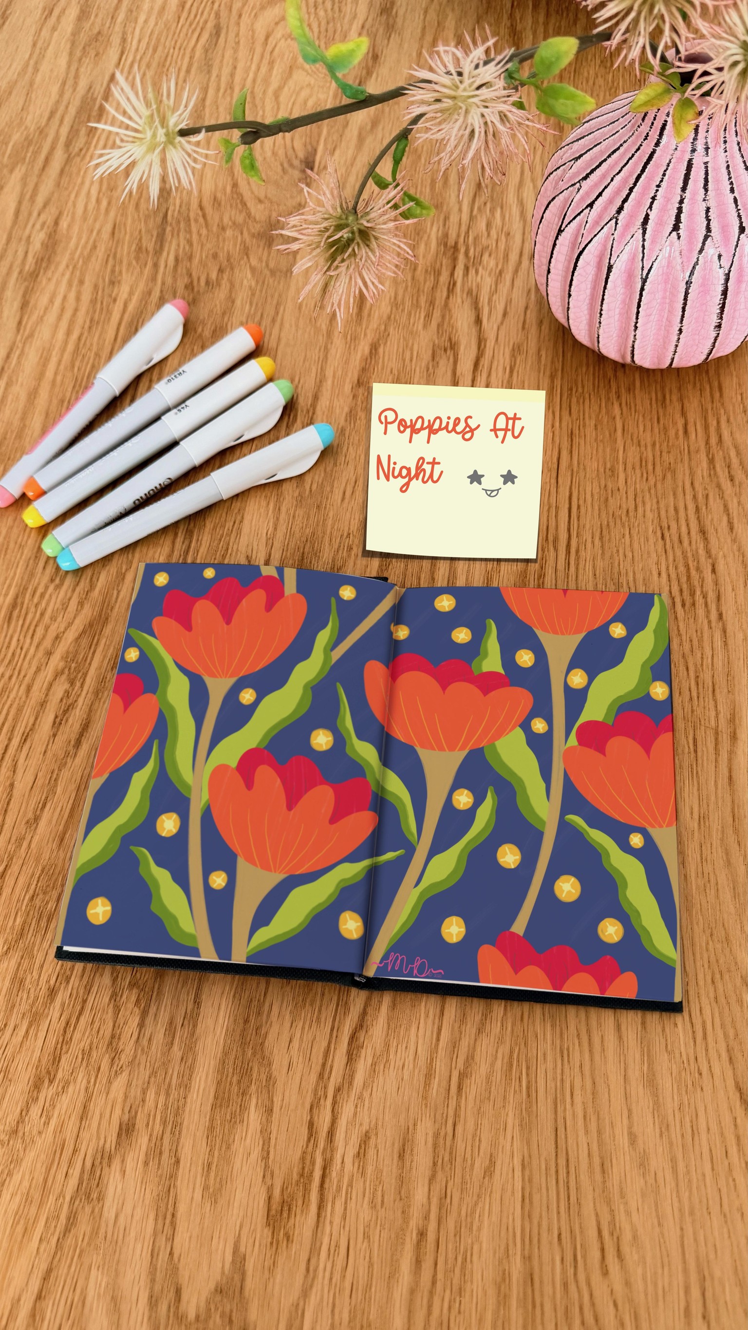 14 Acrylic Marker Florals - Sketchbook - image 4 - student project
