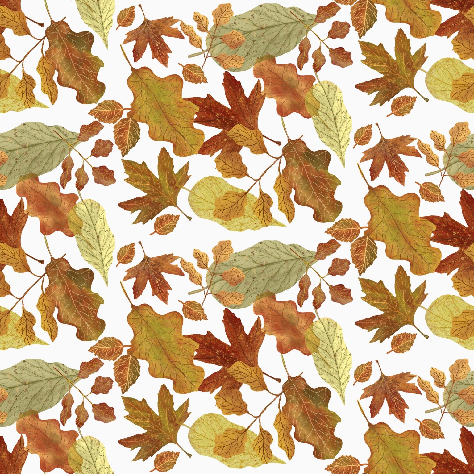 Autumnal Leaves, dropdown pattern - image 1 - student project